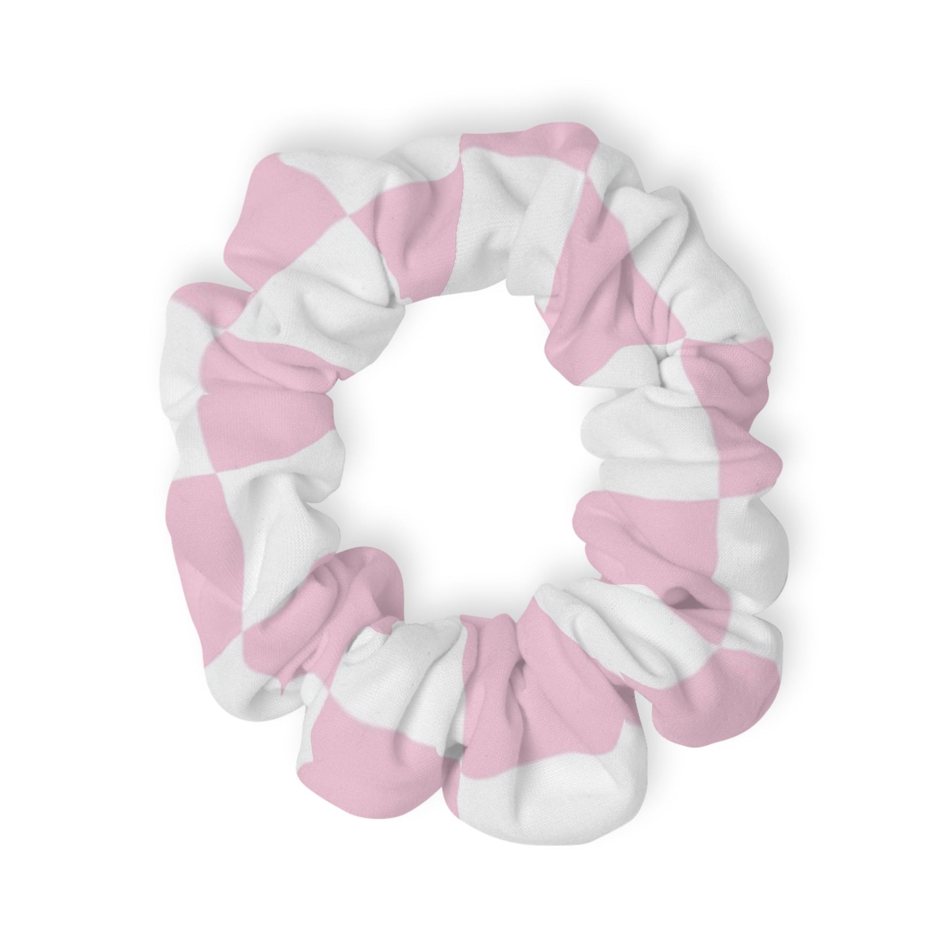 JAKKOUTTHEBXX Pink and White Checkered Scrunchie 2025