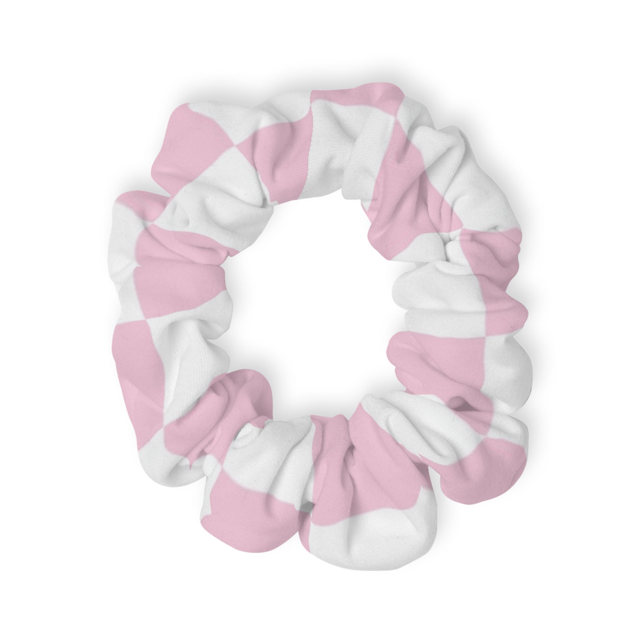 JAKKOUTTHEBXX Pink and White Checkered Scrunchie 2025