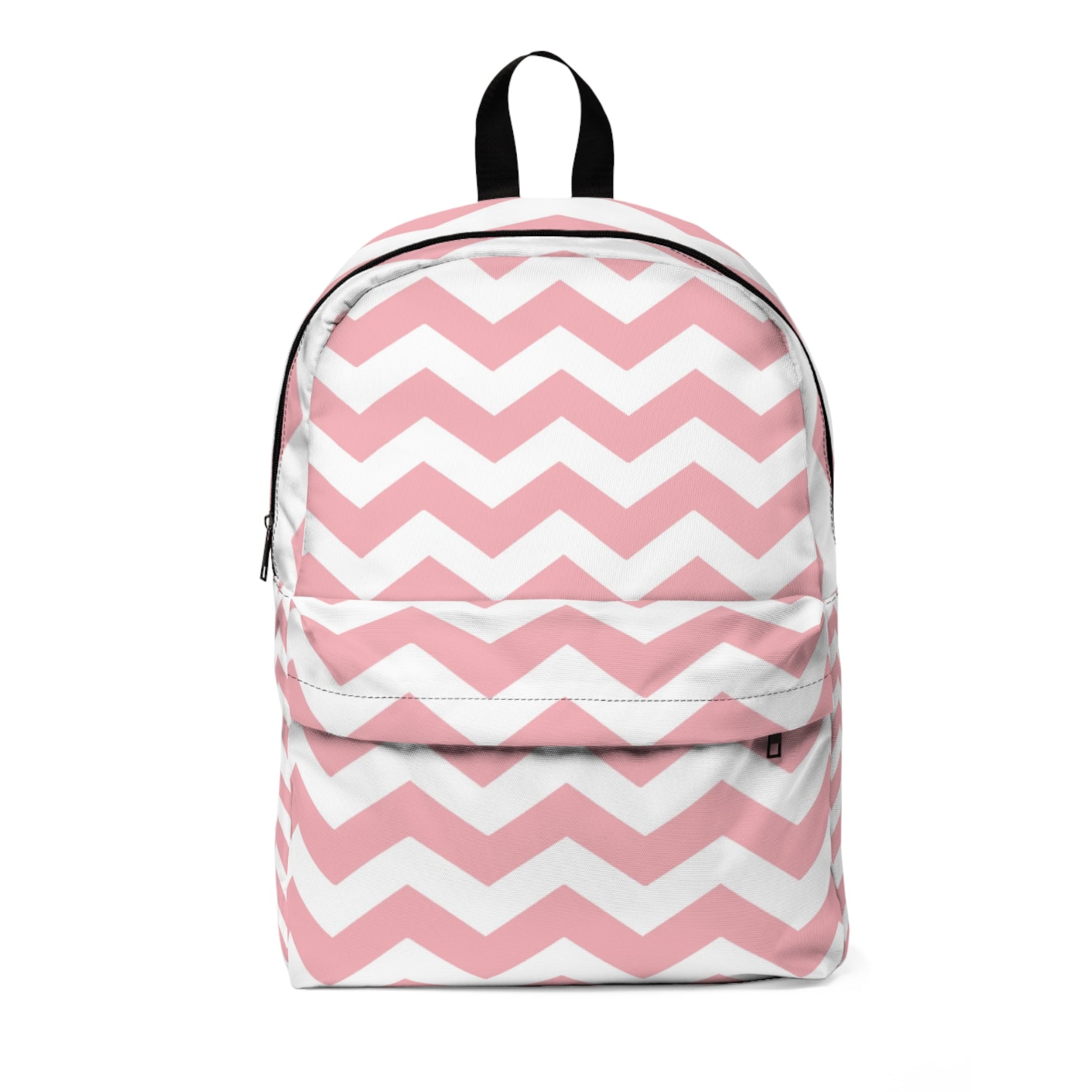 Pink and White Chevron Backpack, Artsulli - Art is Long, Life is Short, Bags, Size, One size, , , , , 15039206083552806414