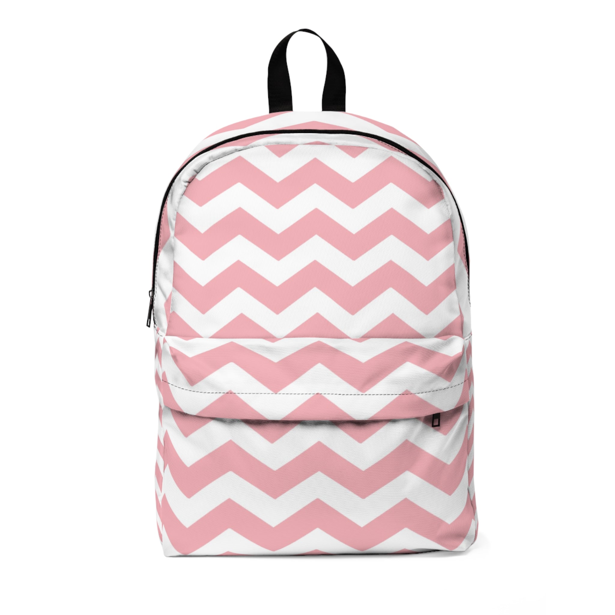 Pink and White Chevron Backpack, Artsulli - Art is Long, Life is Short, Bags, Size, One size, , , , , 15039206083552806414