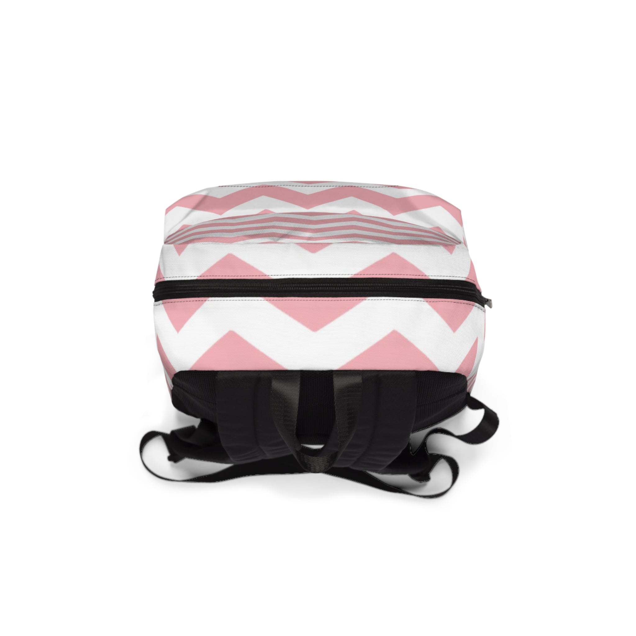 Pink and White Chevron Backpack, Artsulli - Art is Long, Life is Short, Bags, , , , , , , 