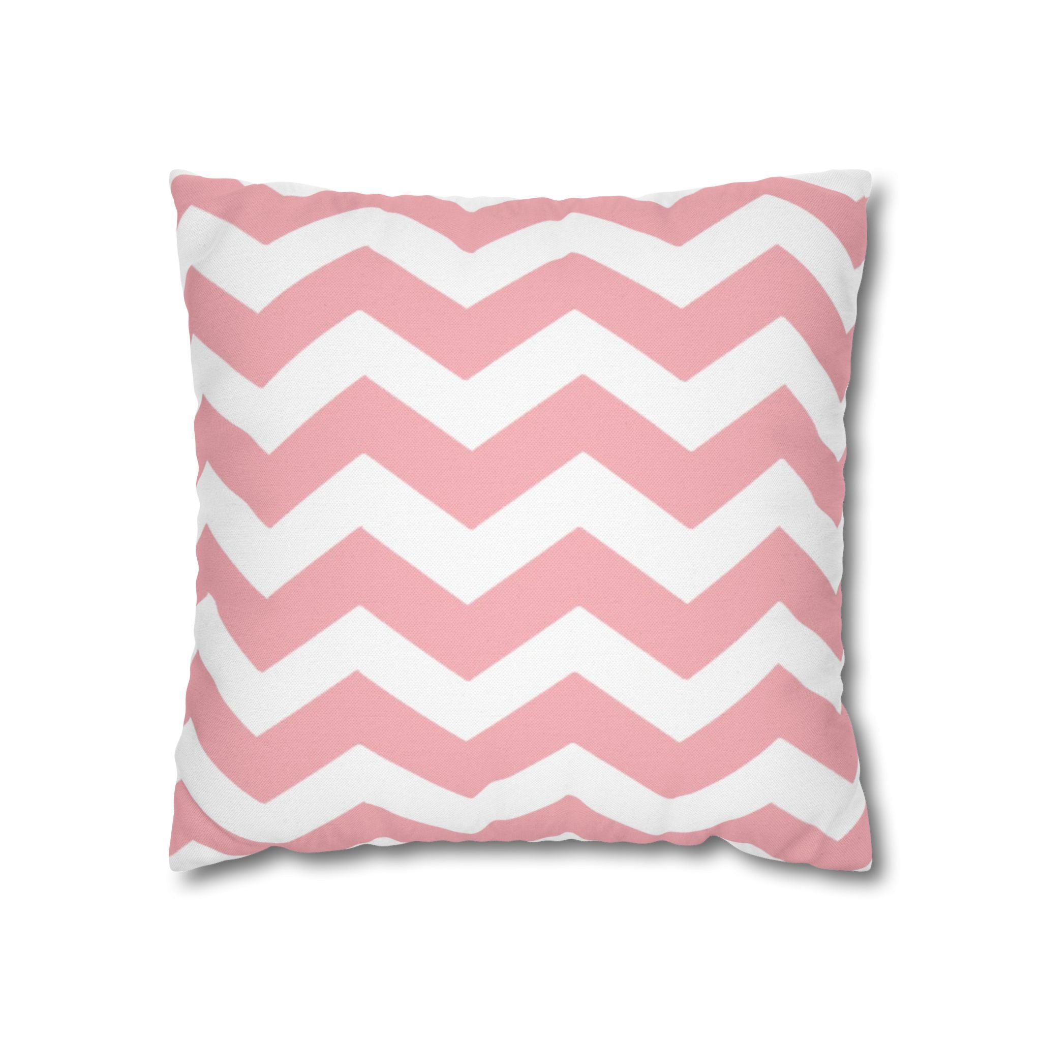 Pink and White Chevron Throw Pillow, Artsulli - Art is Long, Life is Short, Home Decor, Size, 16" × 16", , , , , 18542208543055056533