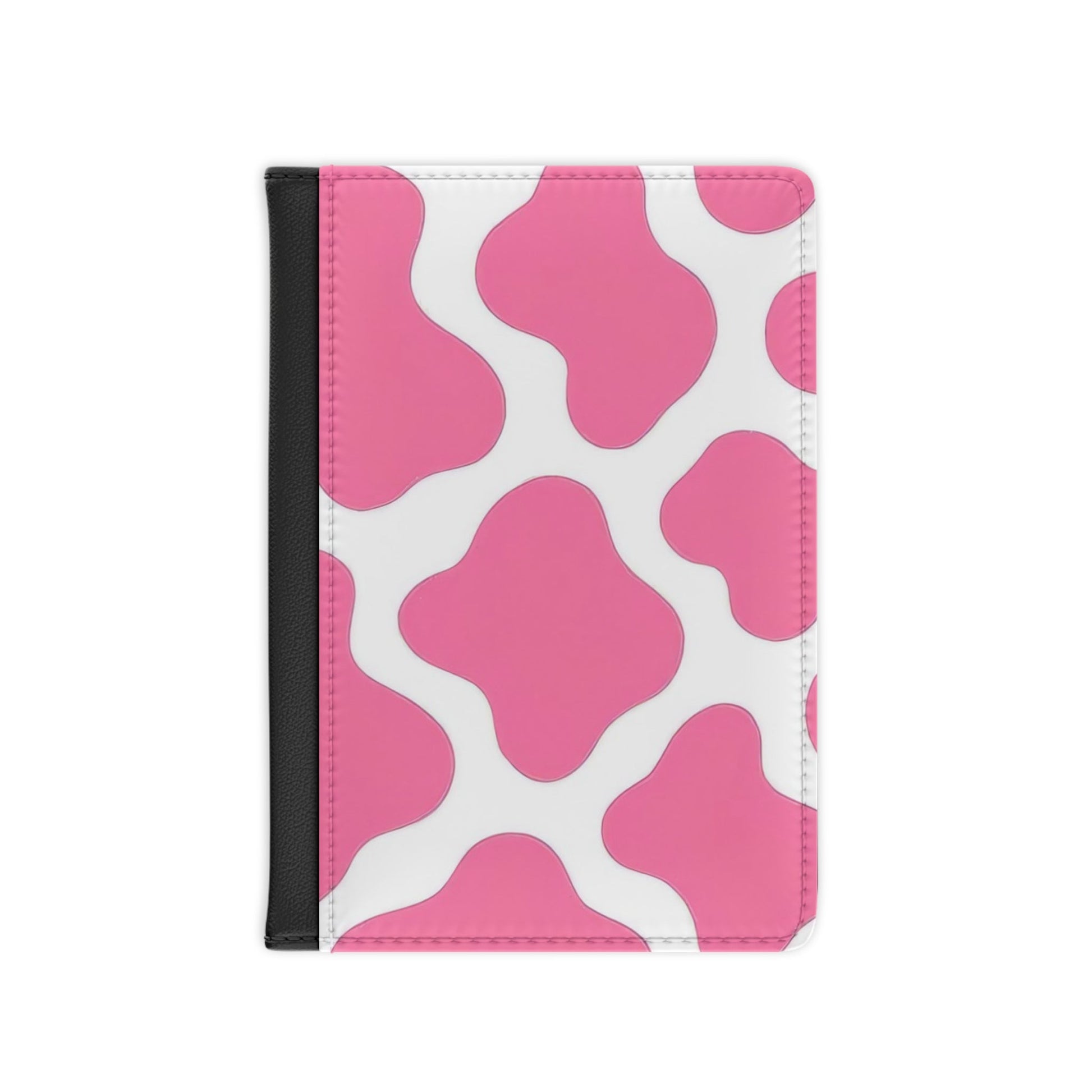 Pink and White Cow Print Passport Cover, Artsulli - Art is Long, Life is Short, Accessories, Size, 3.9" x 5.8", Color, Black, , , 20518251573245735018