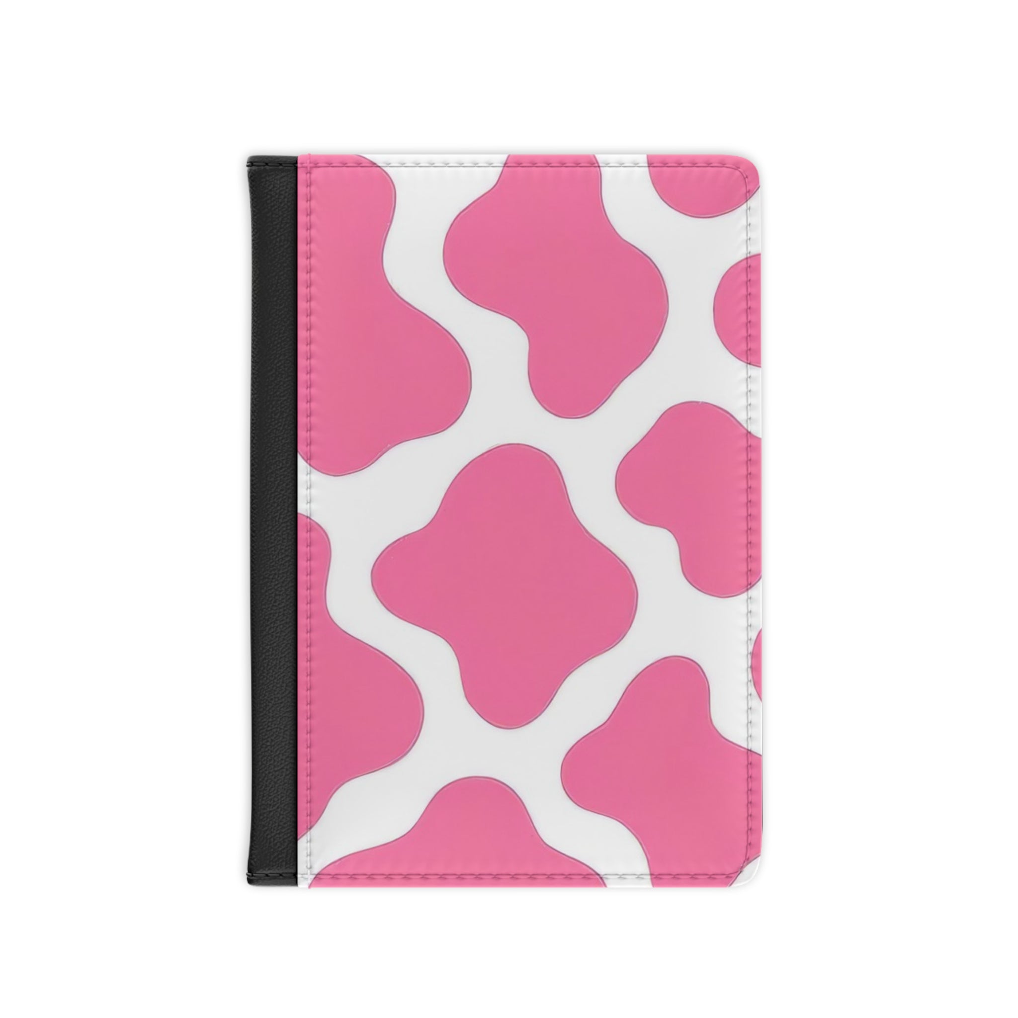 Pink and White Cow Print Passport Cover, Artsulli - Art is Long, Life is Short, Accessories, Size, 3.9" x 5.8", Color, Black, , , 20518251573245735018