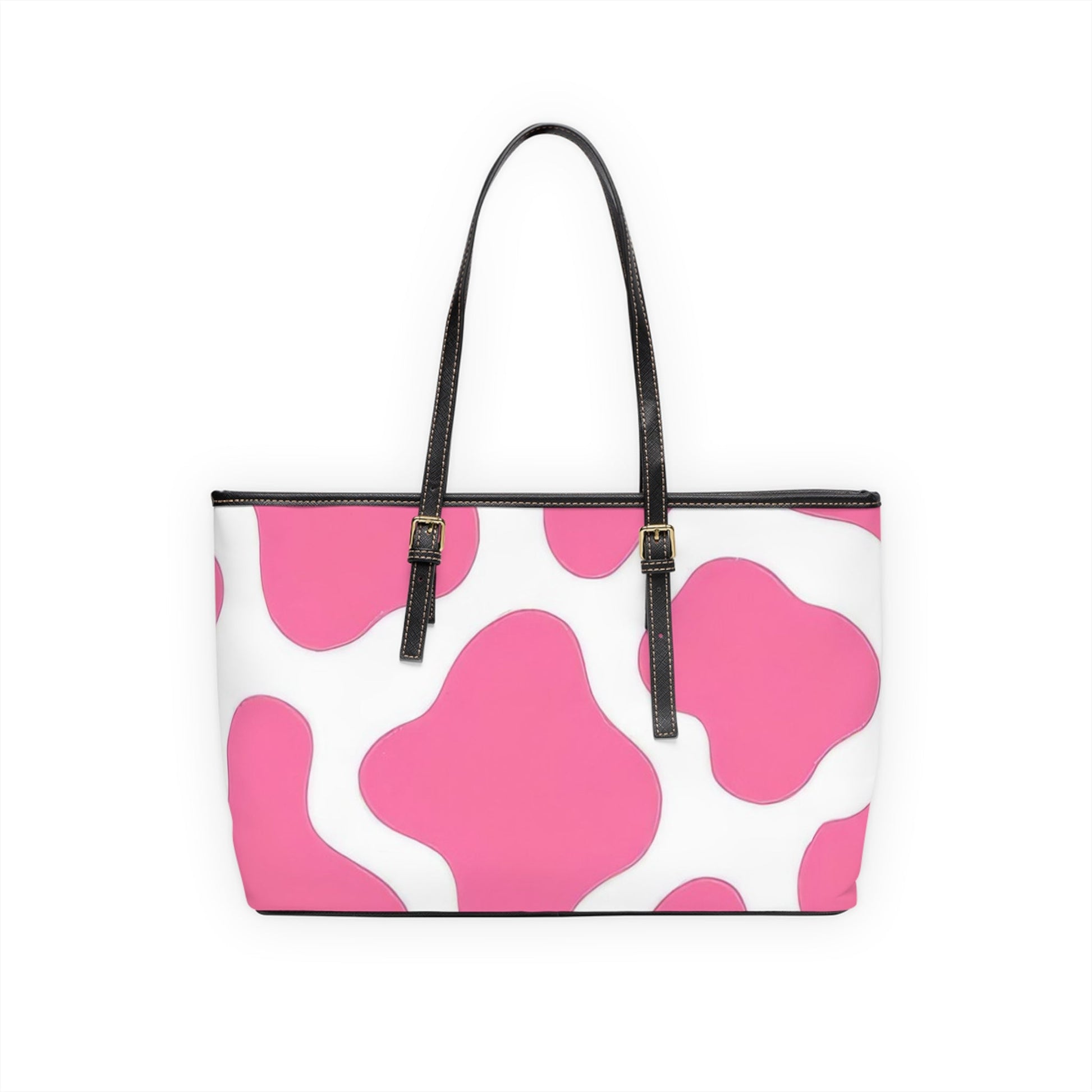 Pink and White Cow Print Shoulder Bag, Artsulli - Art is Long, Life is Short, Bags, , , , , , , 