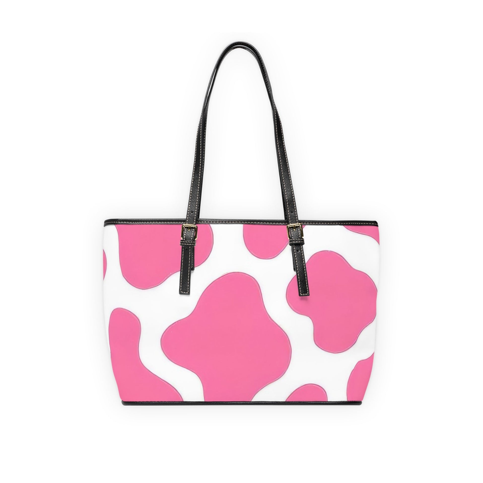 Pink and White Cow Print Shoulder Bag, Artsulli - Art is Long, Life is Short, Bags, , , , , , , 