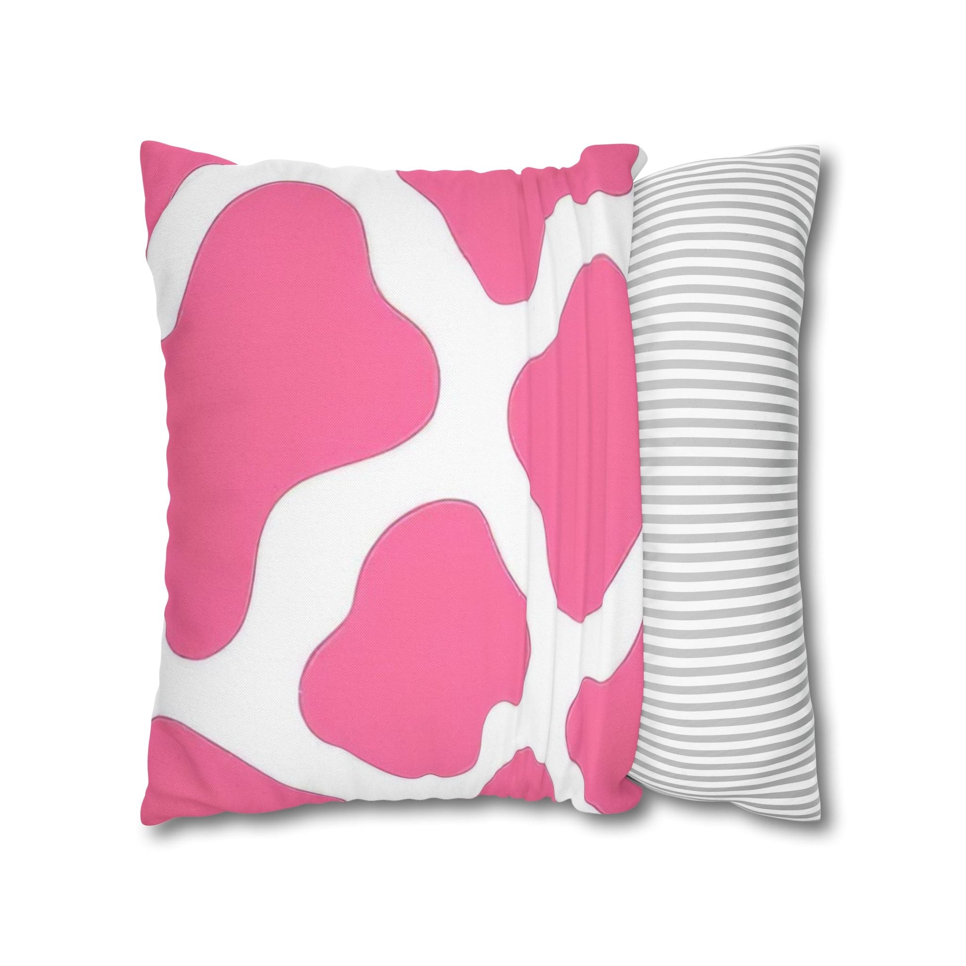 Pink and White Cow Print Throw Pillow, Artsulli - Art is Long, Life is Short, Home Decor, , , , , , , 