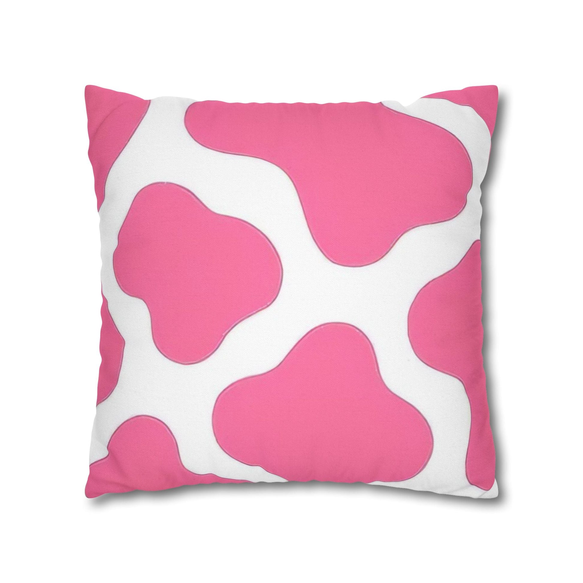 Pink and White Cow Print Throw Pillow, Artsulli - Art is Long, Life is Short, Home Decor, , , , , , , 