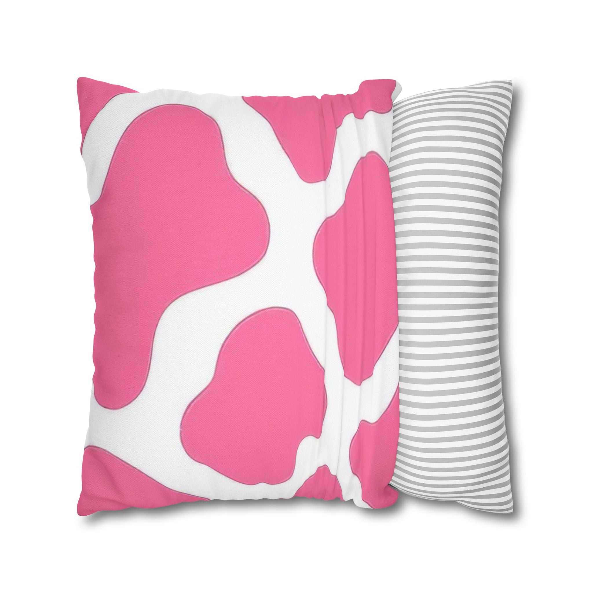 Pink and White Cow Print Throw Pillow, Artsulli - Art is Long, Life is Short, Home Decor, , , , , , , 
