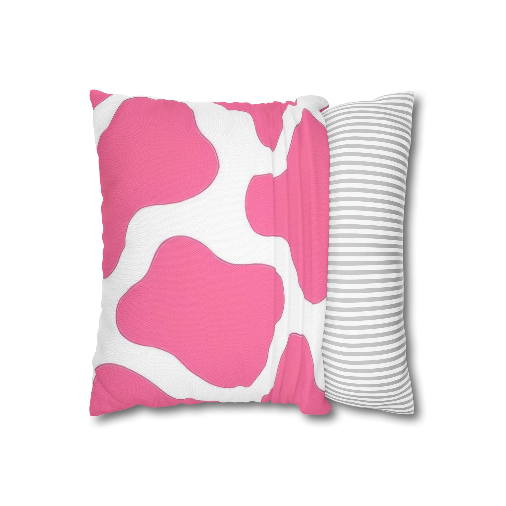 Pink and White Cow Print Throw Pillow, Artsulli - Art is Long, Life is Short, Home Decor, , , , , , , 
