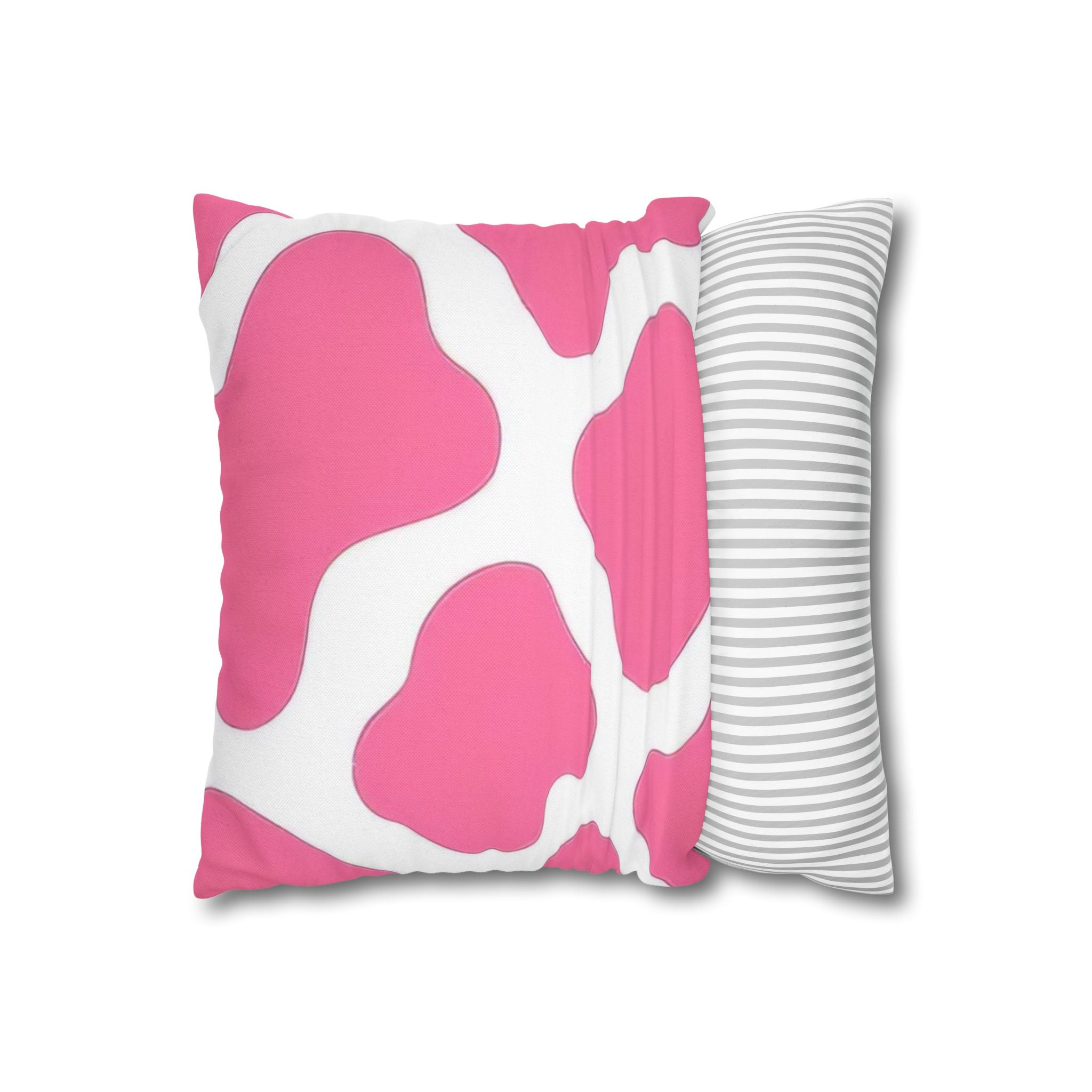 Pink and White Cow Print Throw Pillow, Artsulli - Art is Long, Life is Short, Home Decor, , , , , , , 