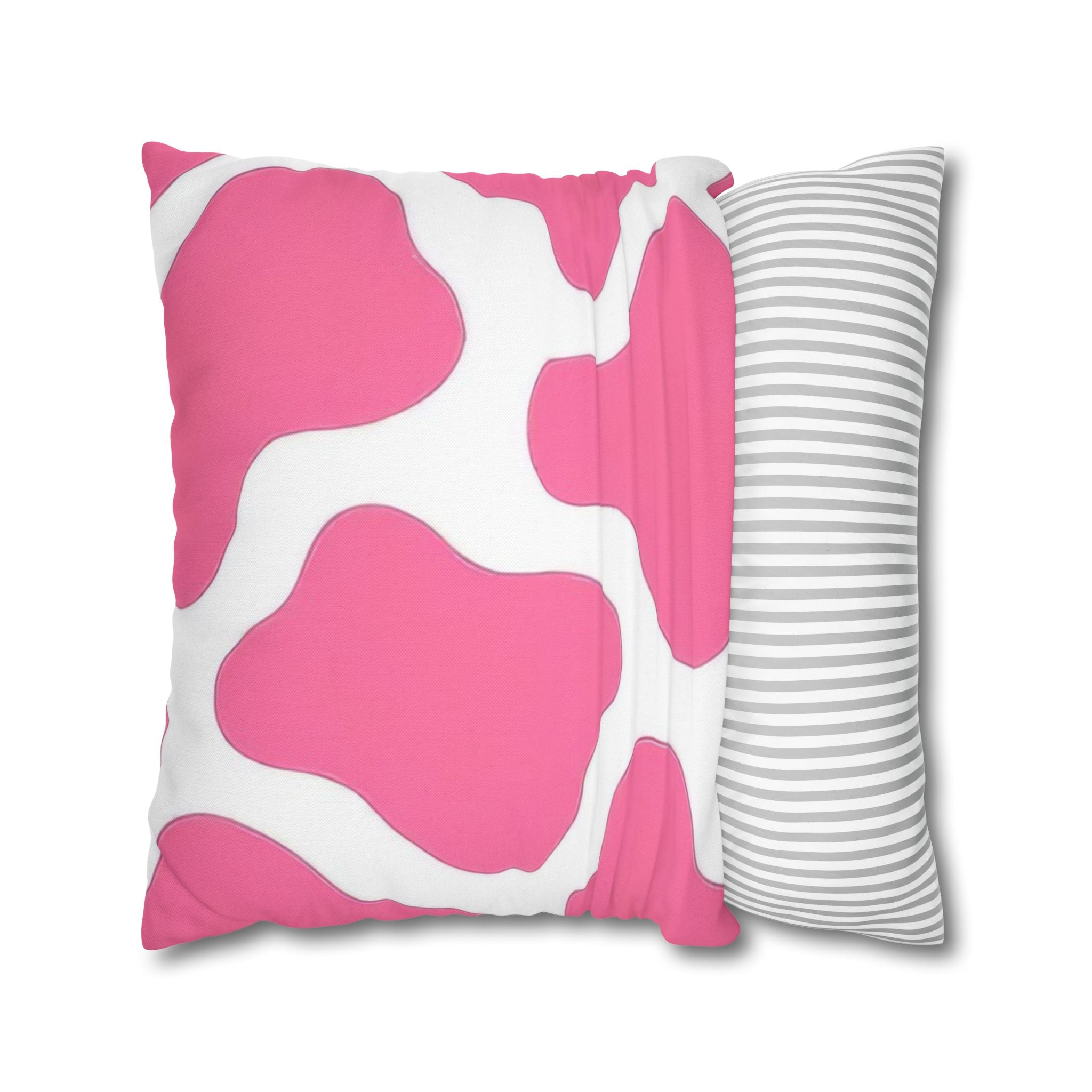 Pink and White Cow Print Throw Pillow, Artsulli - Art is Long, Life is Short, Home Decor, , , , , , , 