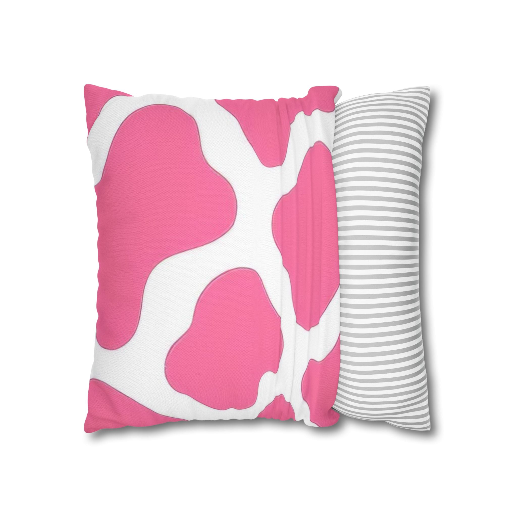 Pink and White Cow Print Throw Pillow, Artsulli - Art is Long, Life is Short, Home Decor, , , , , , , 
