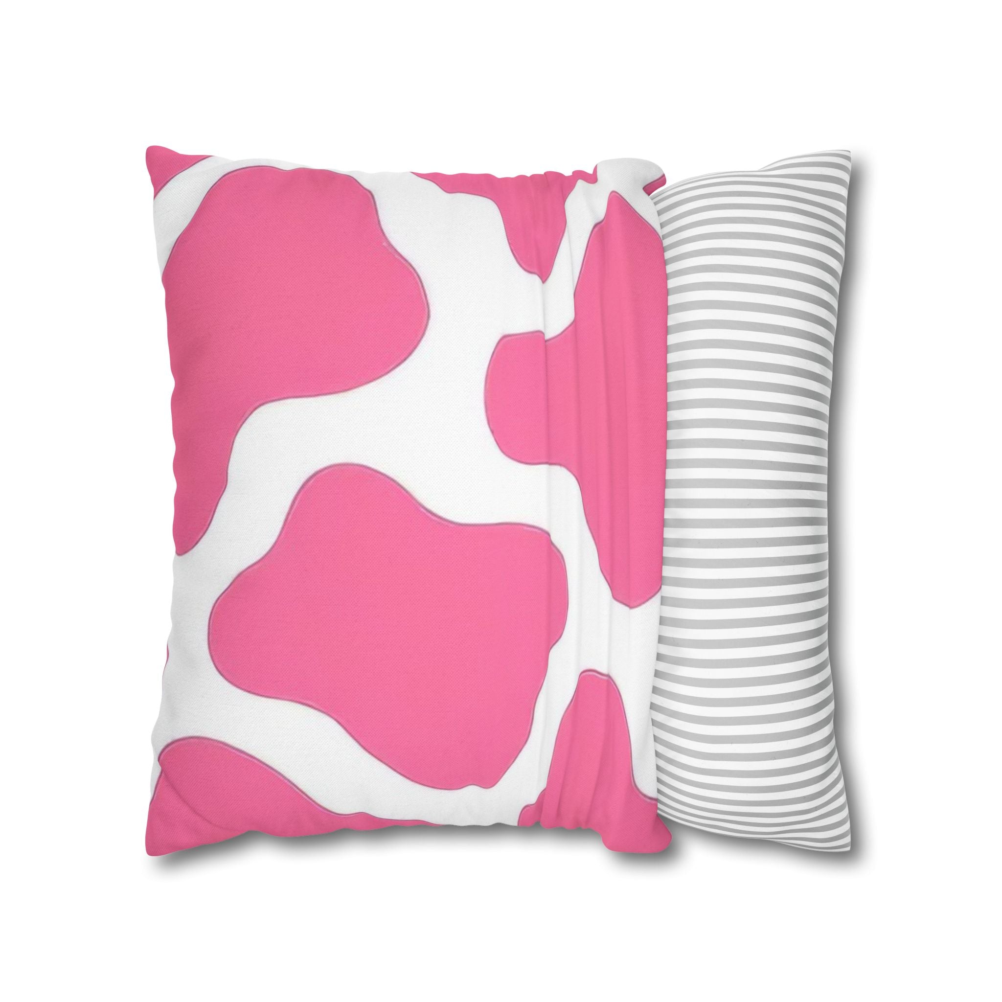 Pink and White Cow Print Throw Pillow, Artsulli - Art is Long, Life is Short, Home Decor, , , , , , , 