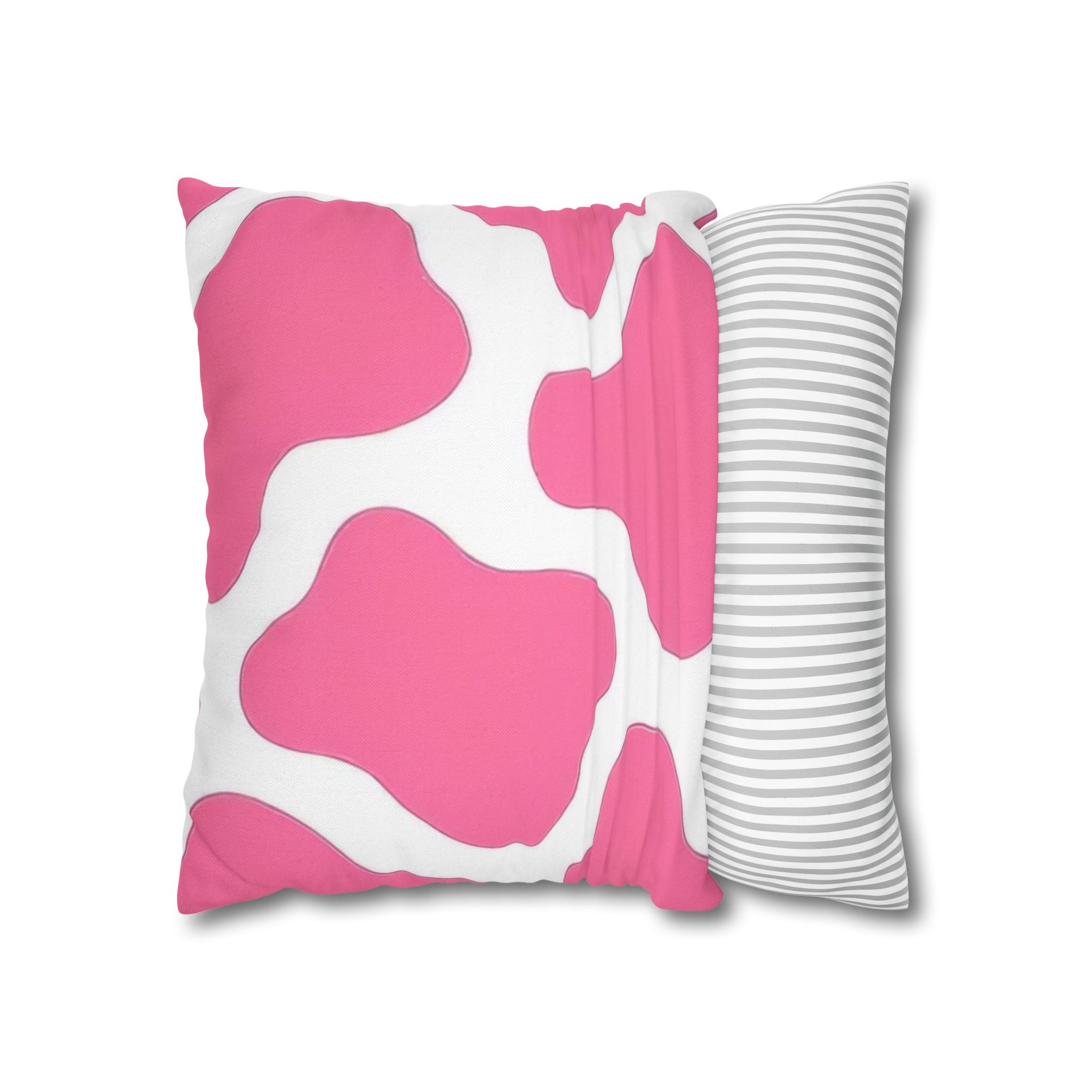 Pink and White Cow Print Throw Pillow, Artsulli - Art is Long, Life is Short, Home Decor, , , , , , , 