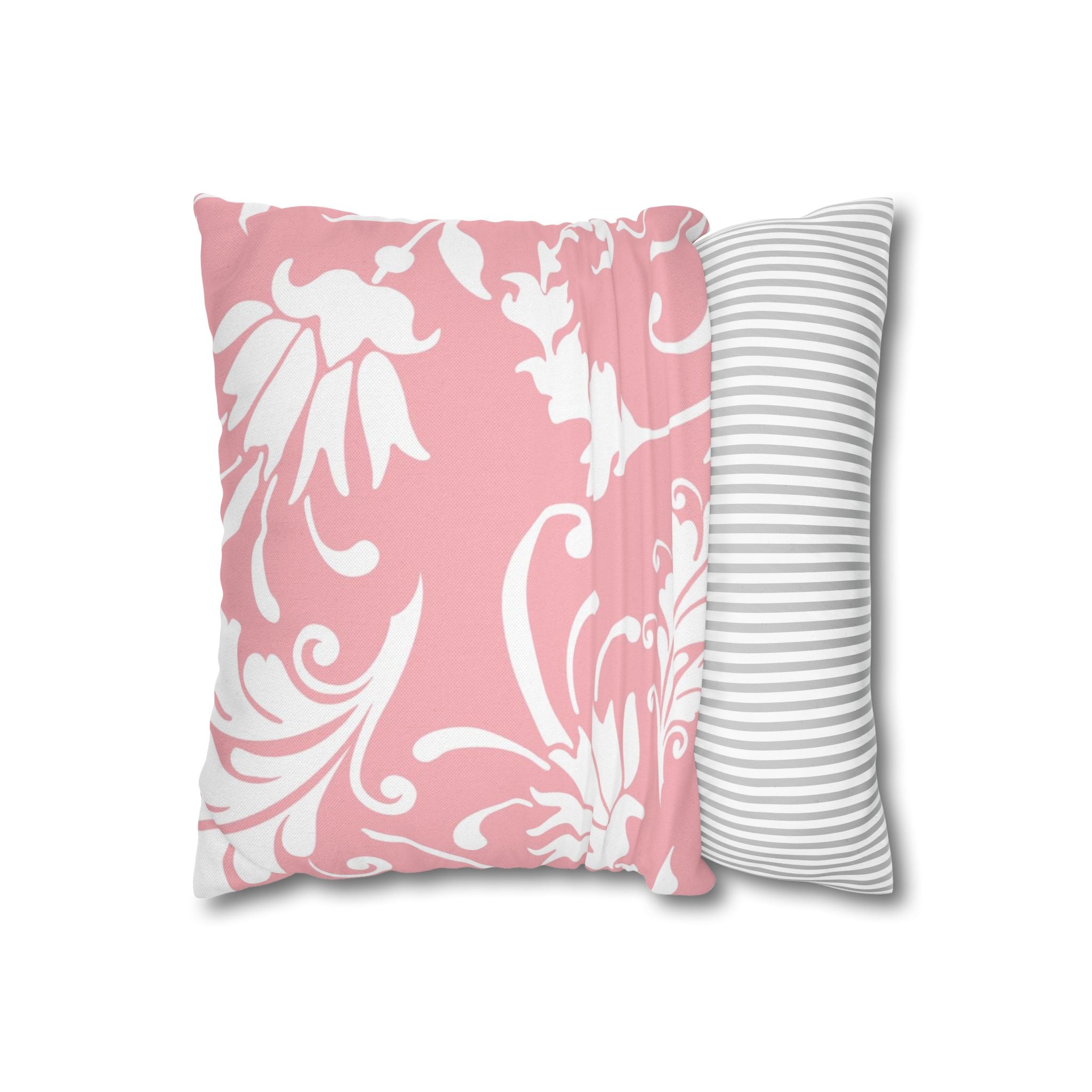 Pink and White Floral Damask Throw Pillow, Artsulli - Art is Long, Life is Short, Home Decor, , , , , , , 