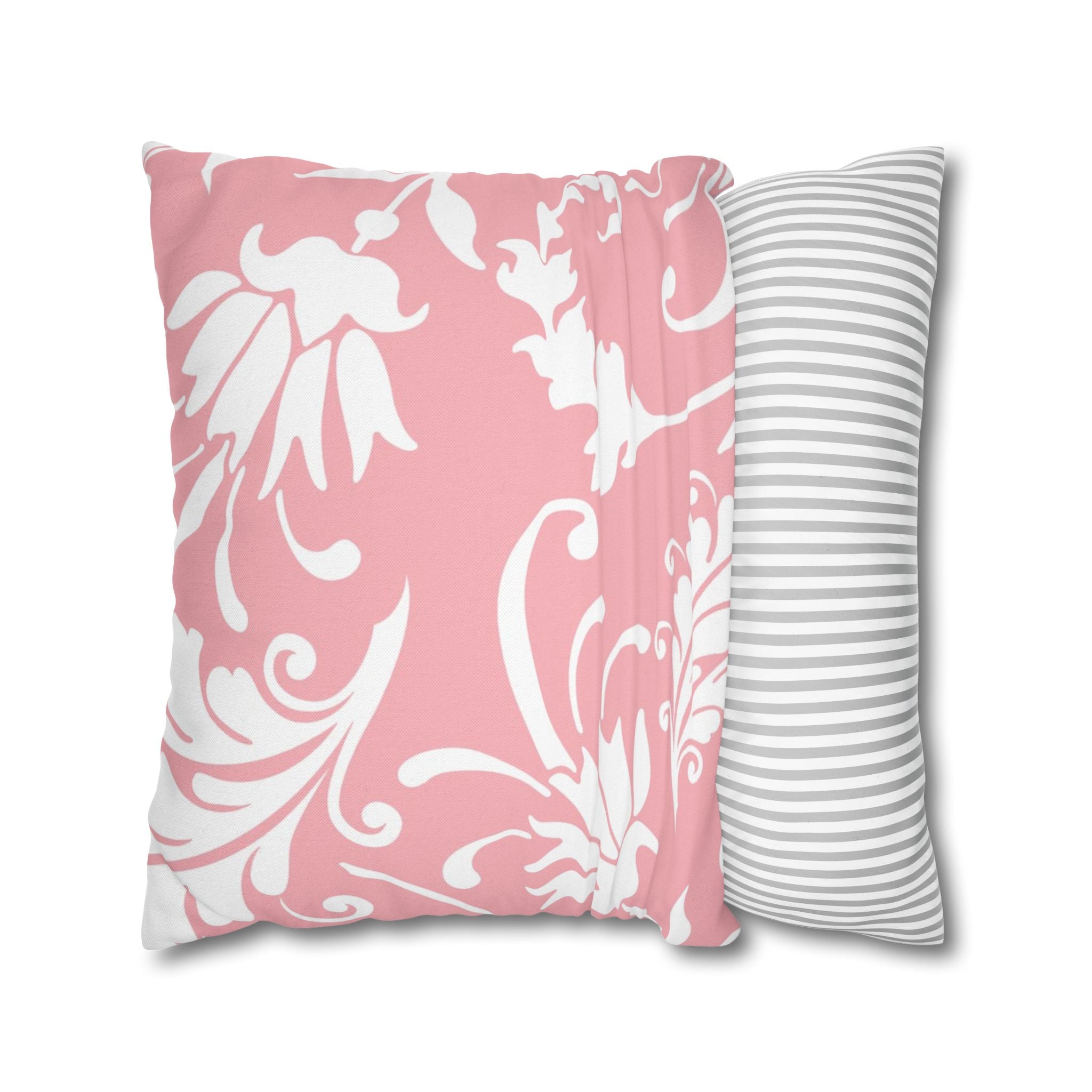 Pink and White Floral Damask Throw Pillow, Artsulli - Art is Long, Life is Short, Home Decor, , , , , , , 