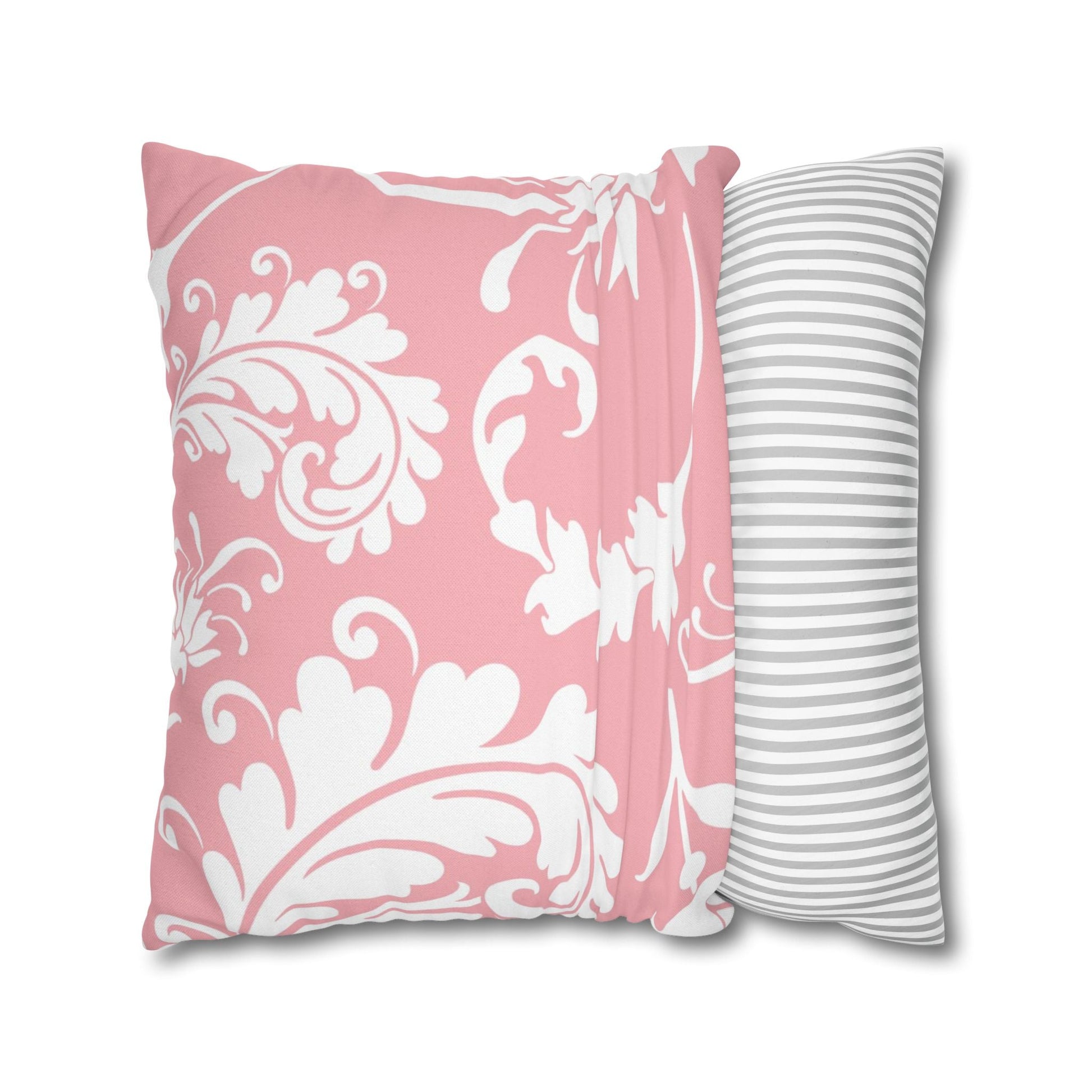 Pink and White Floral Damask Throw Pillow, Artsulli - Art is Long, Life is Short, Home Decor, , , , , , , 
