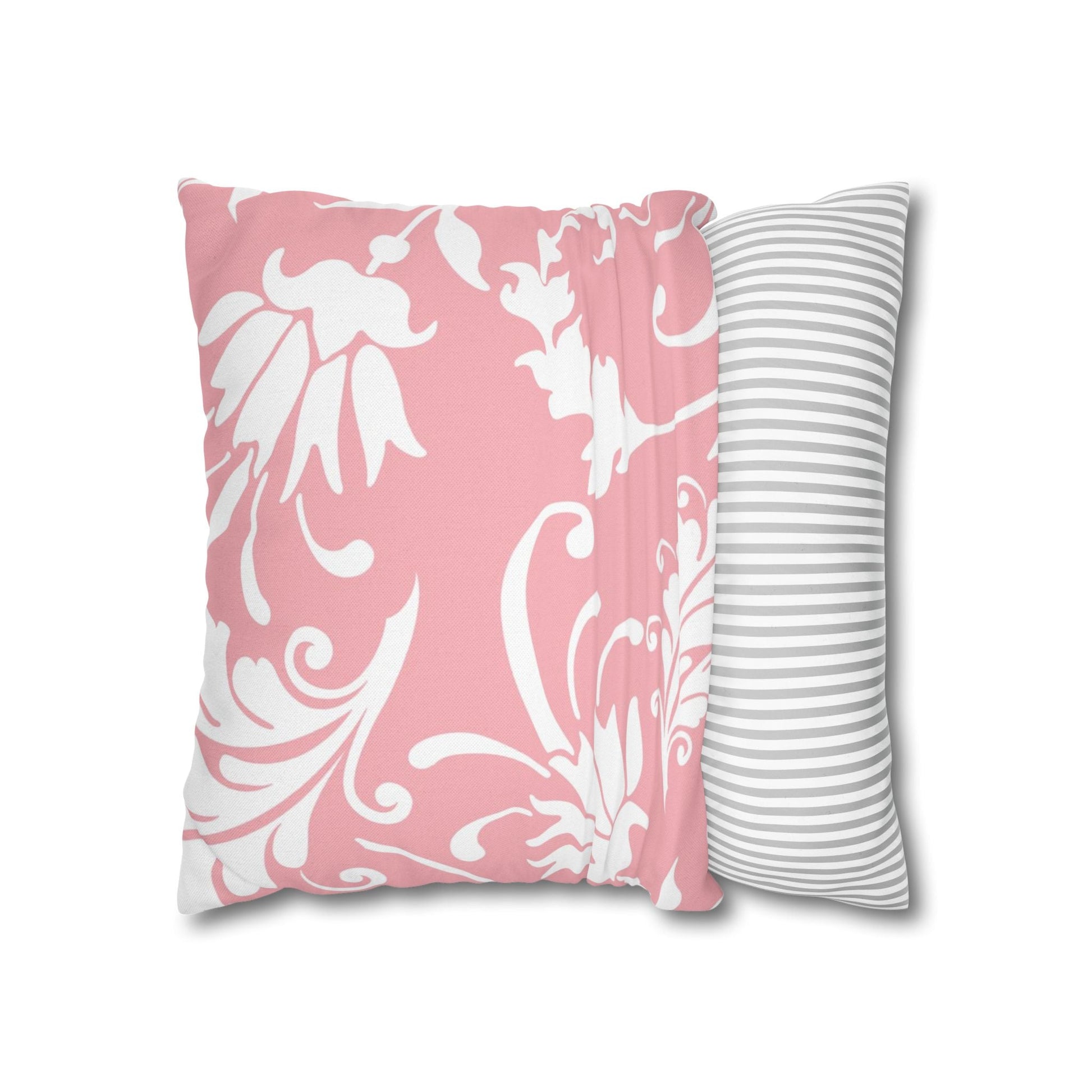 Pink and White Floral Damask Throw Pillow, Artsulli - Art is Long, Life is Short, Home Decor, , , , , , , 