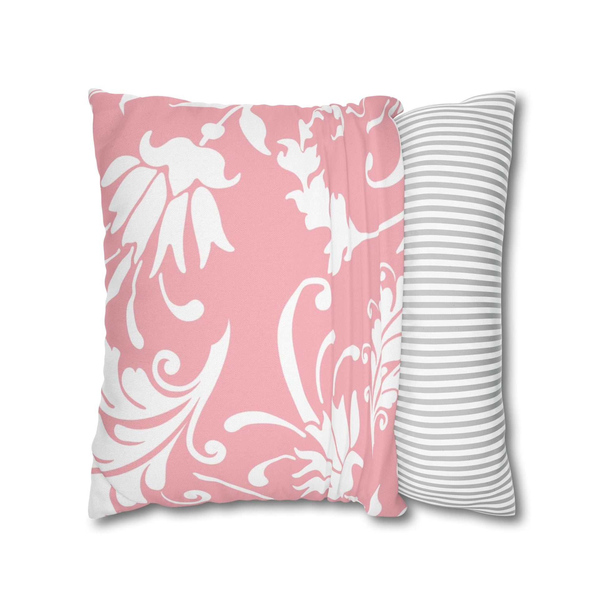 Pink and White Floral Damask Throw Pillow, Artsulli - Art is Long, Life is Short, Home Decor, , , , , , , 