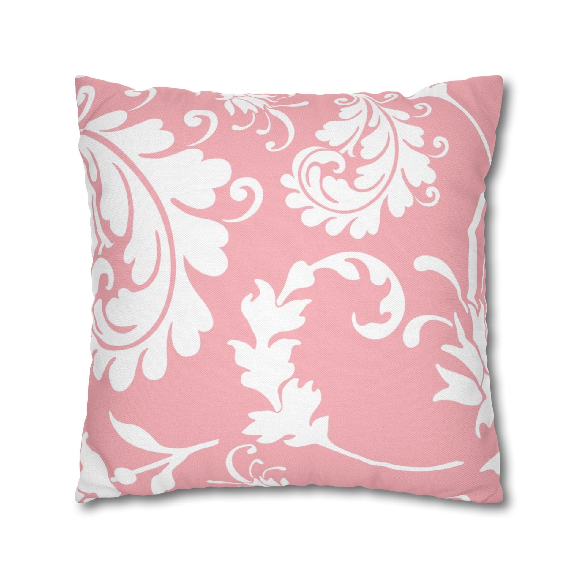 Pink and White Floral Damask Throw Pillow, Artsulli - Art is Long, Life is Short, Home Decor, , , , , , , 