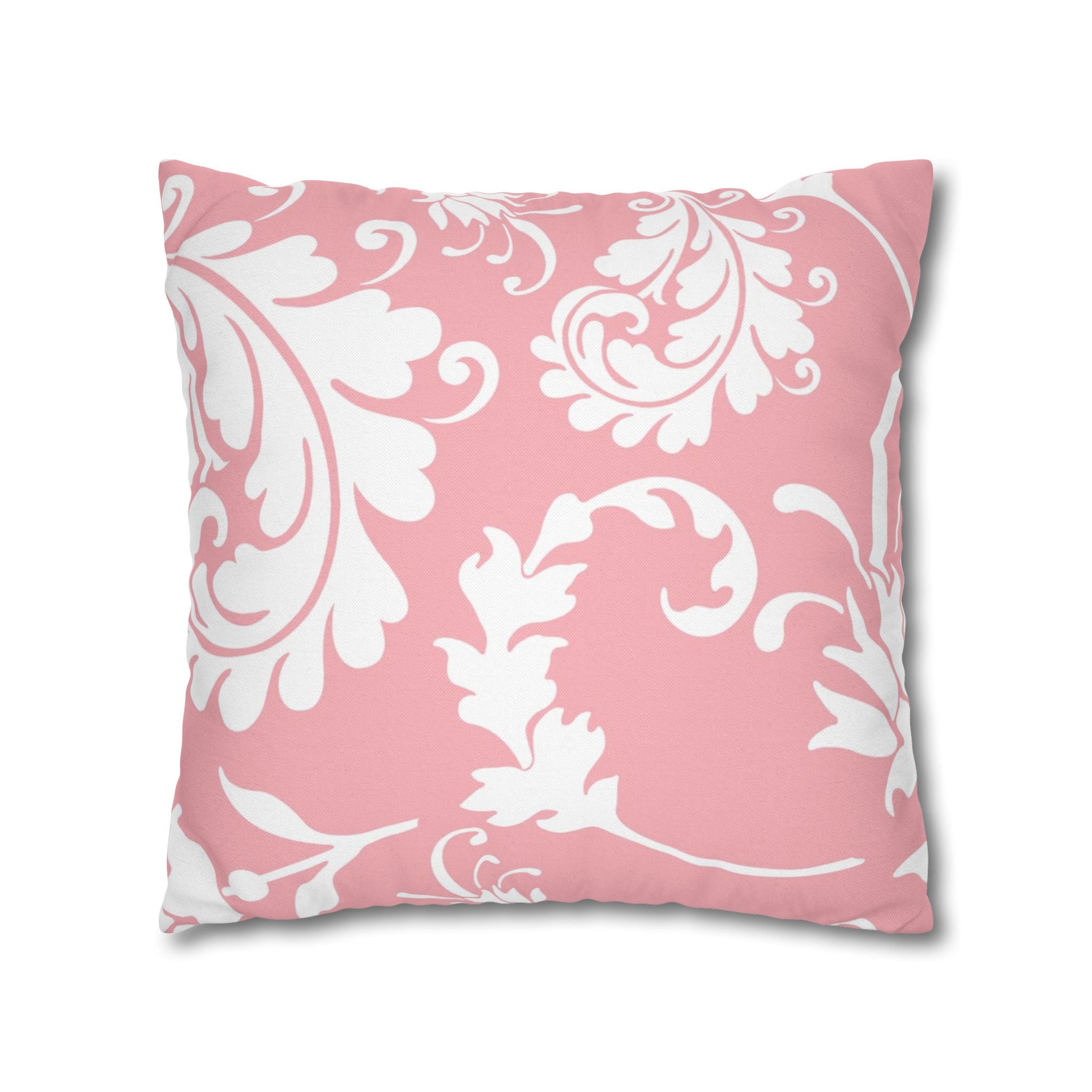 Pink and White Floral Damask Throw Pillow, Artsulli - Art is Long, Life is Short, Home Decor, , , , , , , 