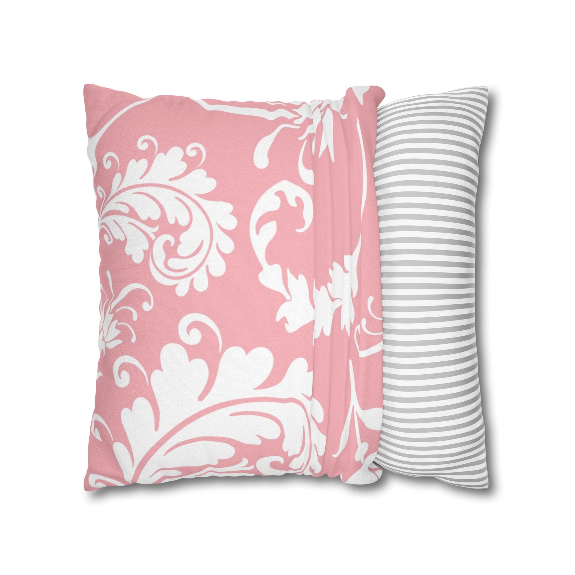 Pink and White Floral Damask Throw Pillow, Artsulli - Art is Long, Life is Short, Home Decor, , , , , , , 