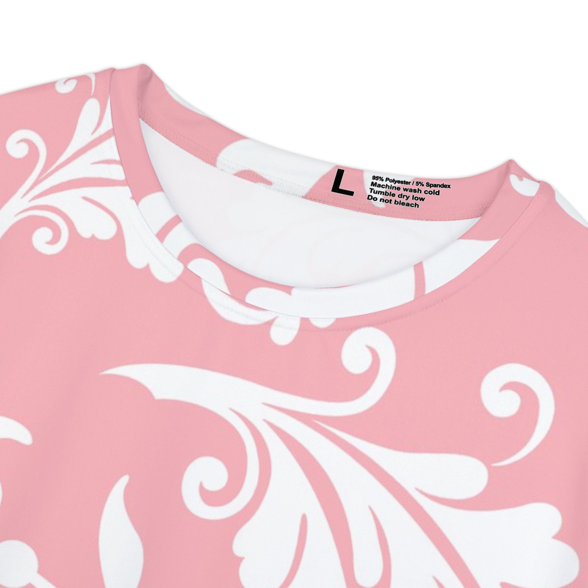 Pink and White Floral T-Shirt, Artsulli - Art is Long, Life is Short, All Over Prints, , , , , , , 