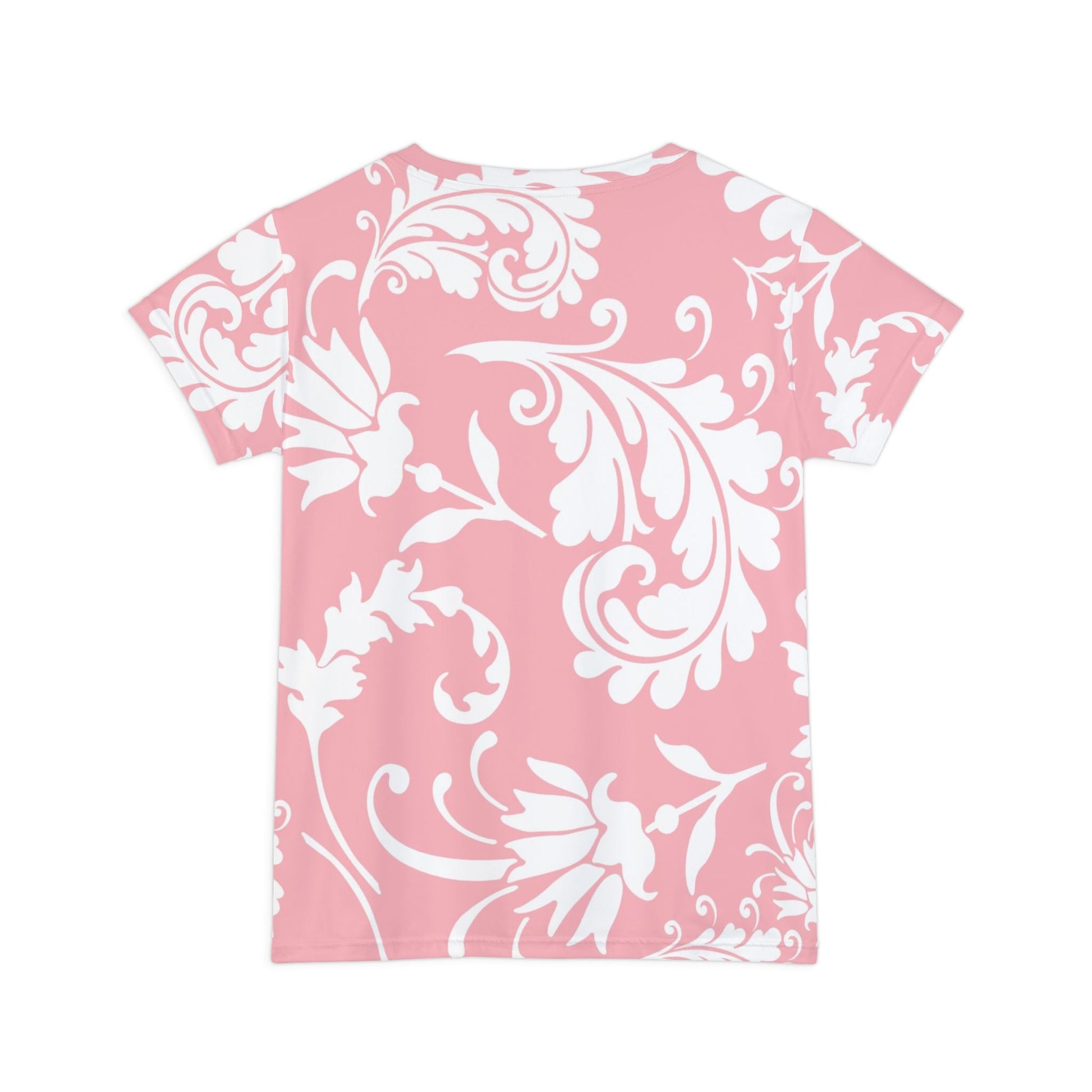 Pink and White Floral T-Shirt, Artsulli - Art is Long, Life is Short, All Over Prints, , , , , , , 