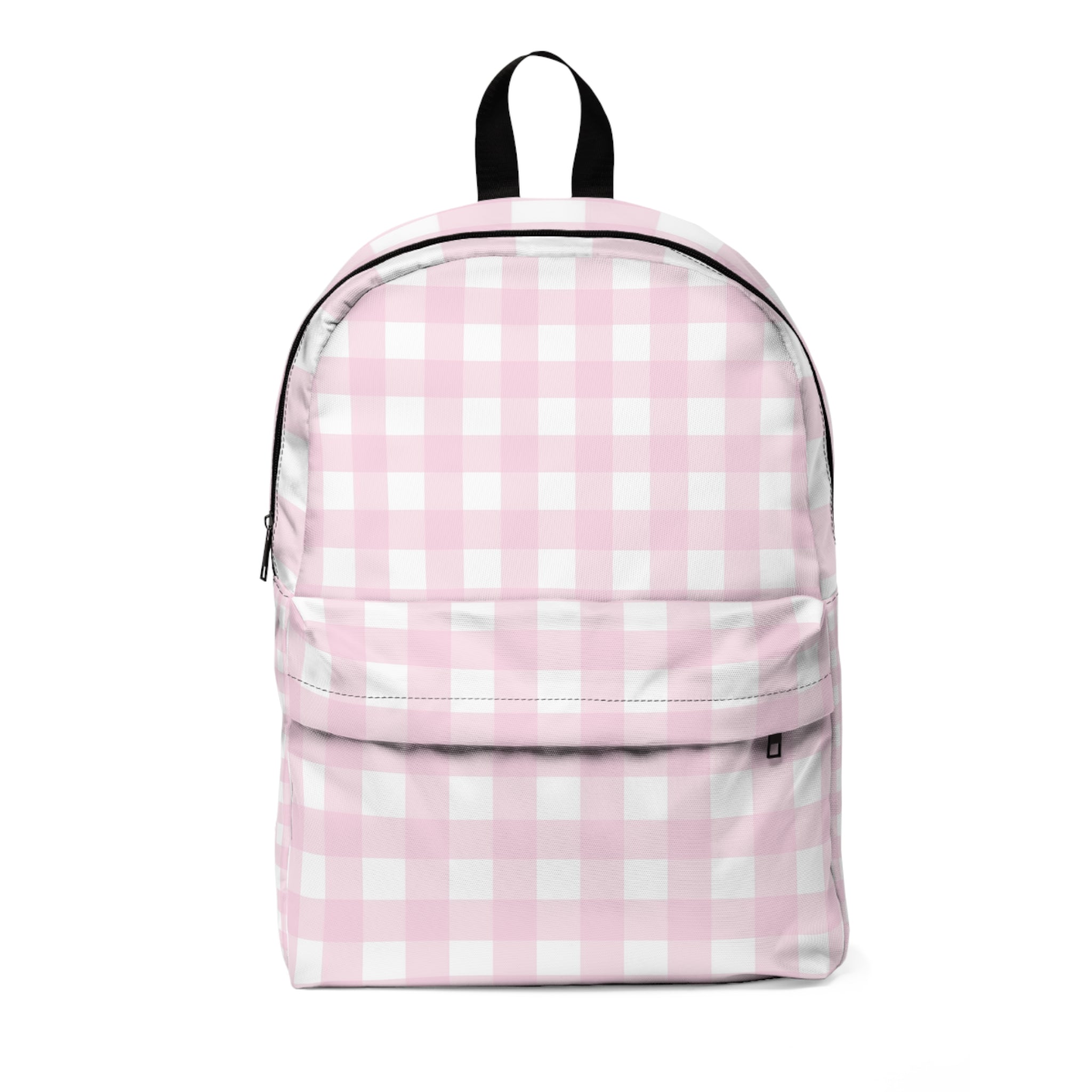 Pink and White Gingham Backpack, Artsulli - Art is Long, Life is Short, Bags, Size, One size, , , , , 28761063633791094831