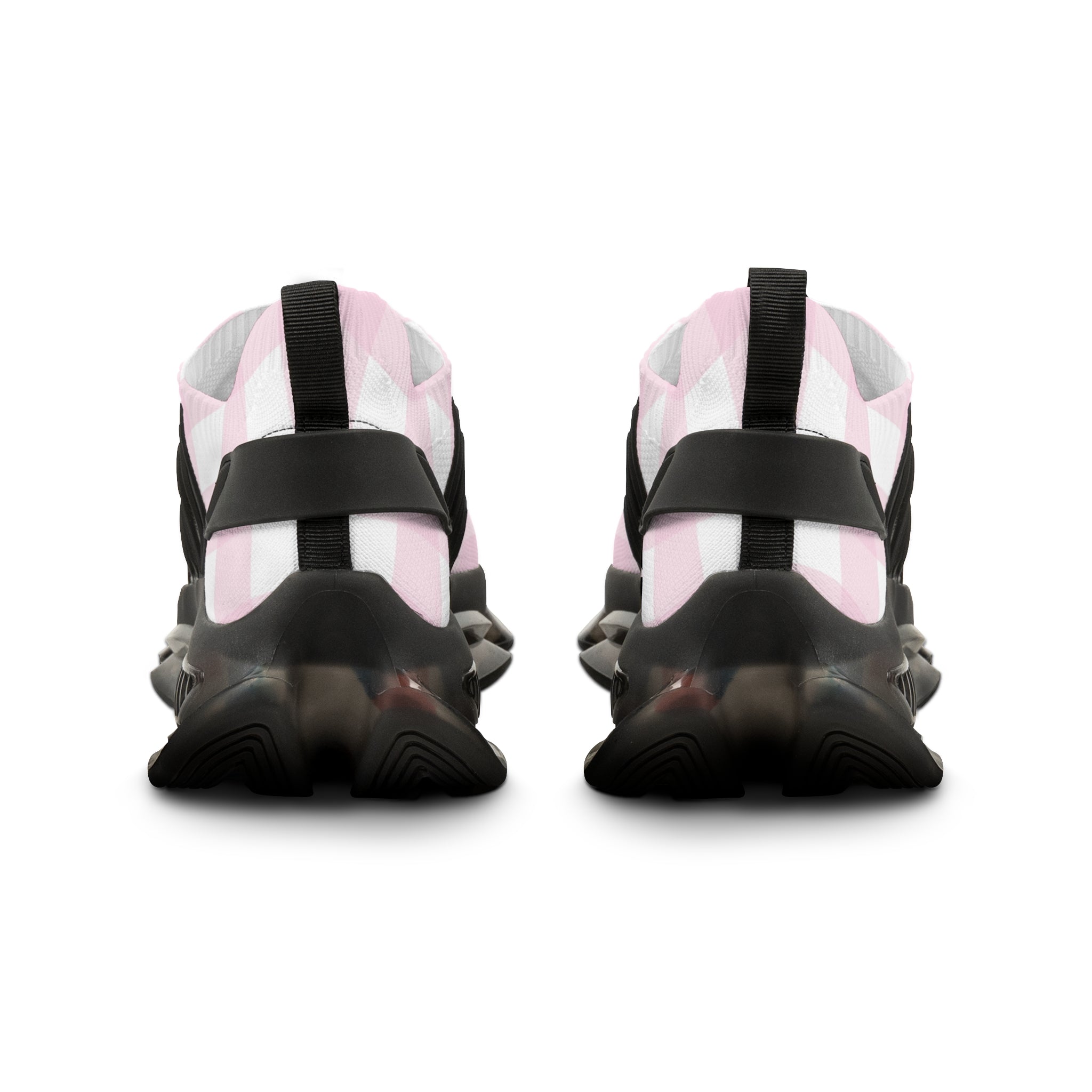 JAKKOUTTHEBXX Pink and White Gingham Mesh Sneakers 2025