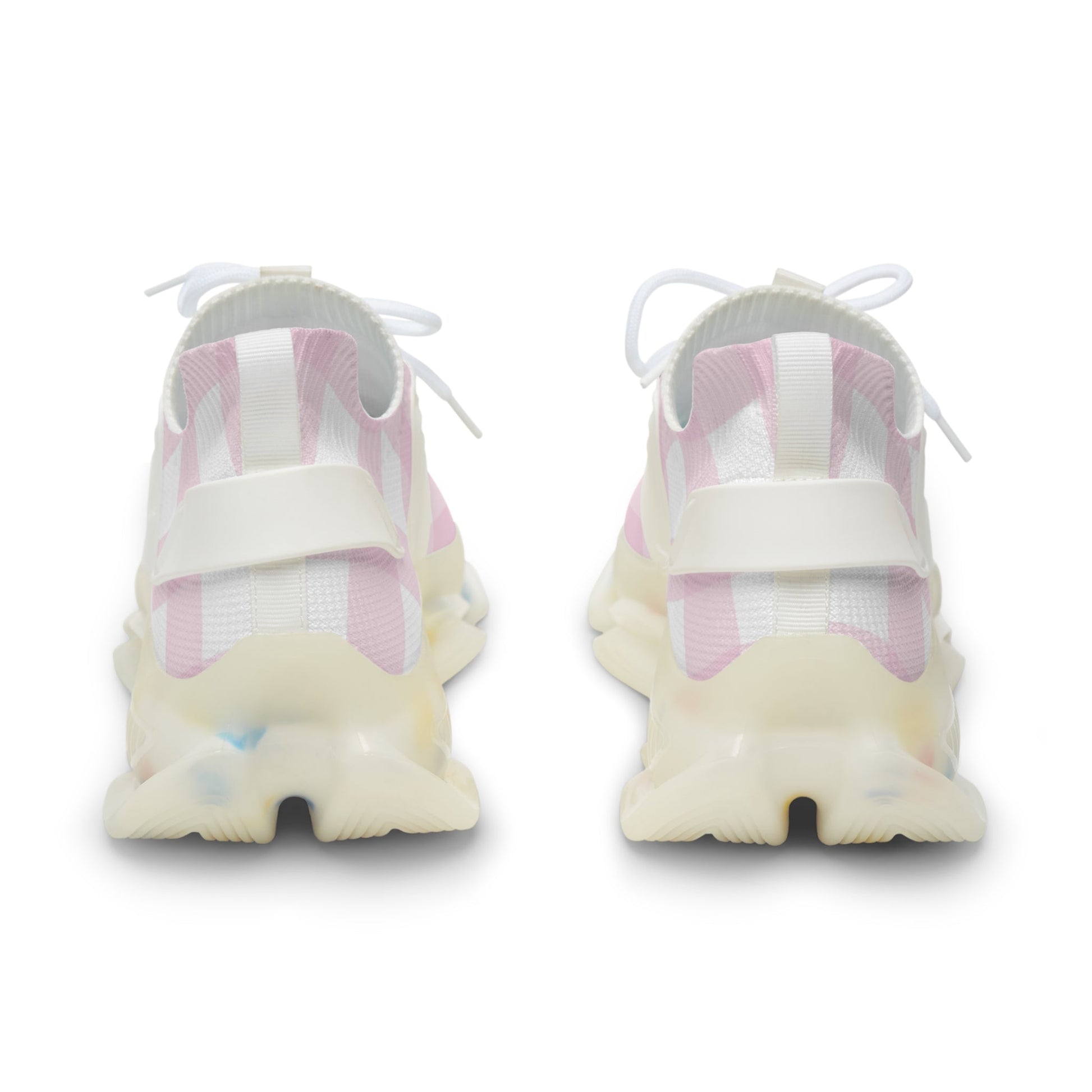 JAKKOUTTHEBXX Pink and White Gingham Mesh Sneakers 2025