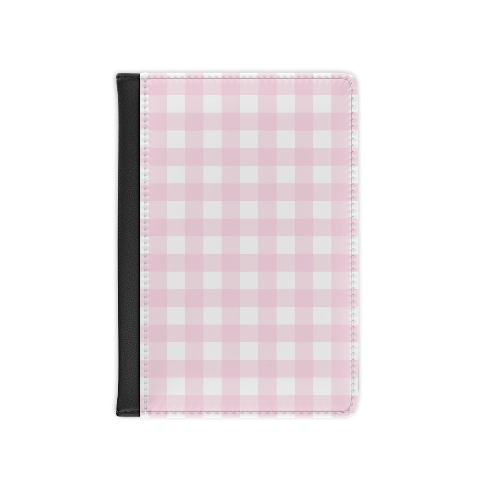 JAKKOUTTHEBXX Pink and White Gingham Passport Cover 2025