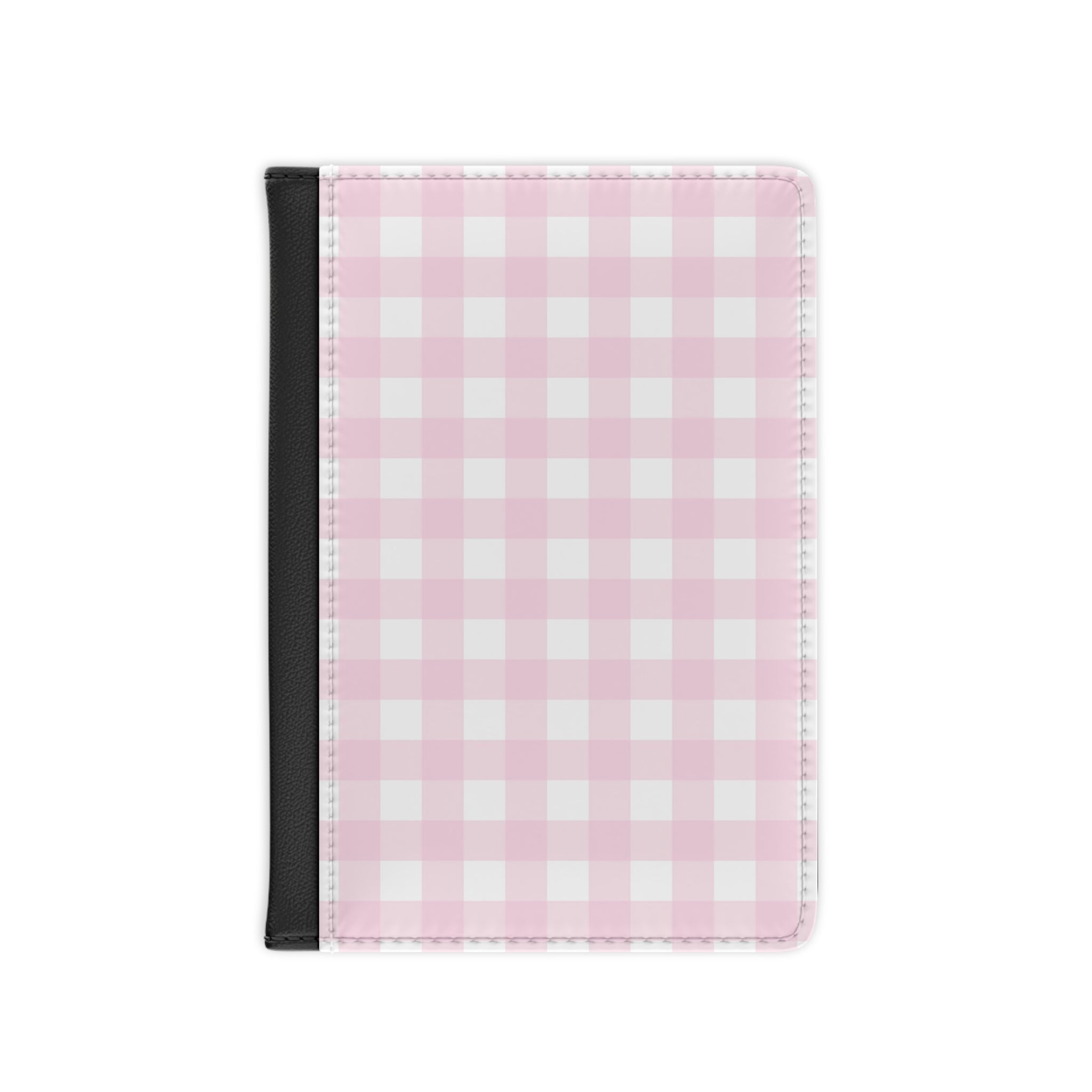 JAKKOUTTHEBXX Pink and White Gingham Passport Cover 2025