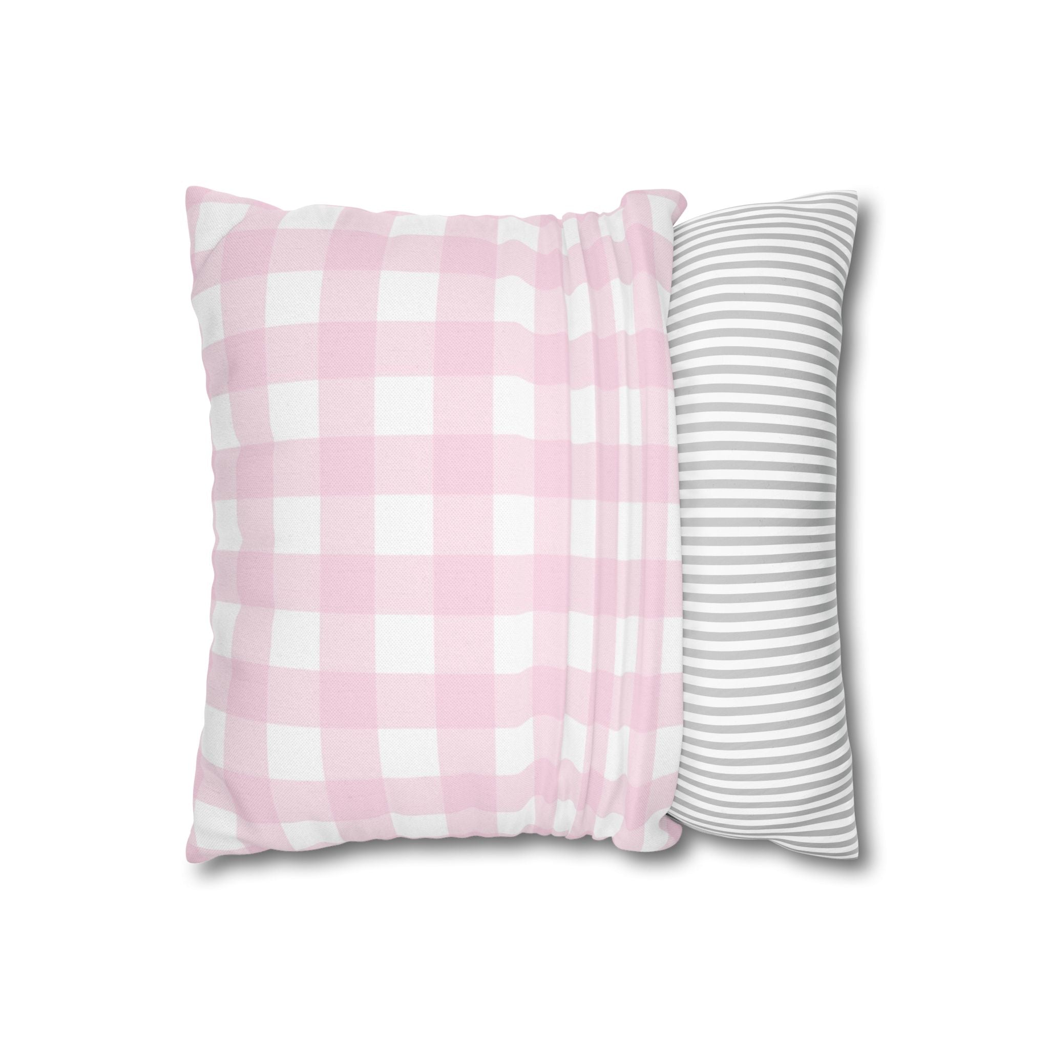 Pink and White Gingham Throw Pillow, Artsulli - Art is Long, Life is Short, Home Decor, , , , , , , 