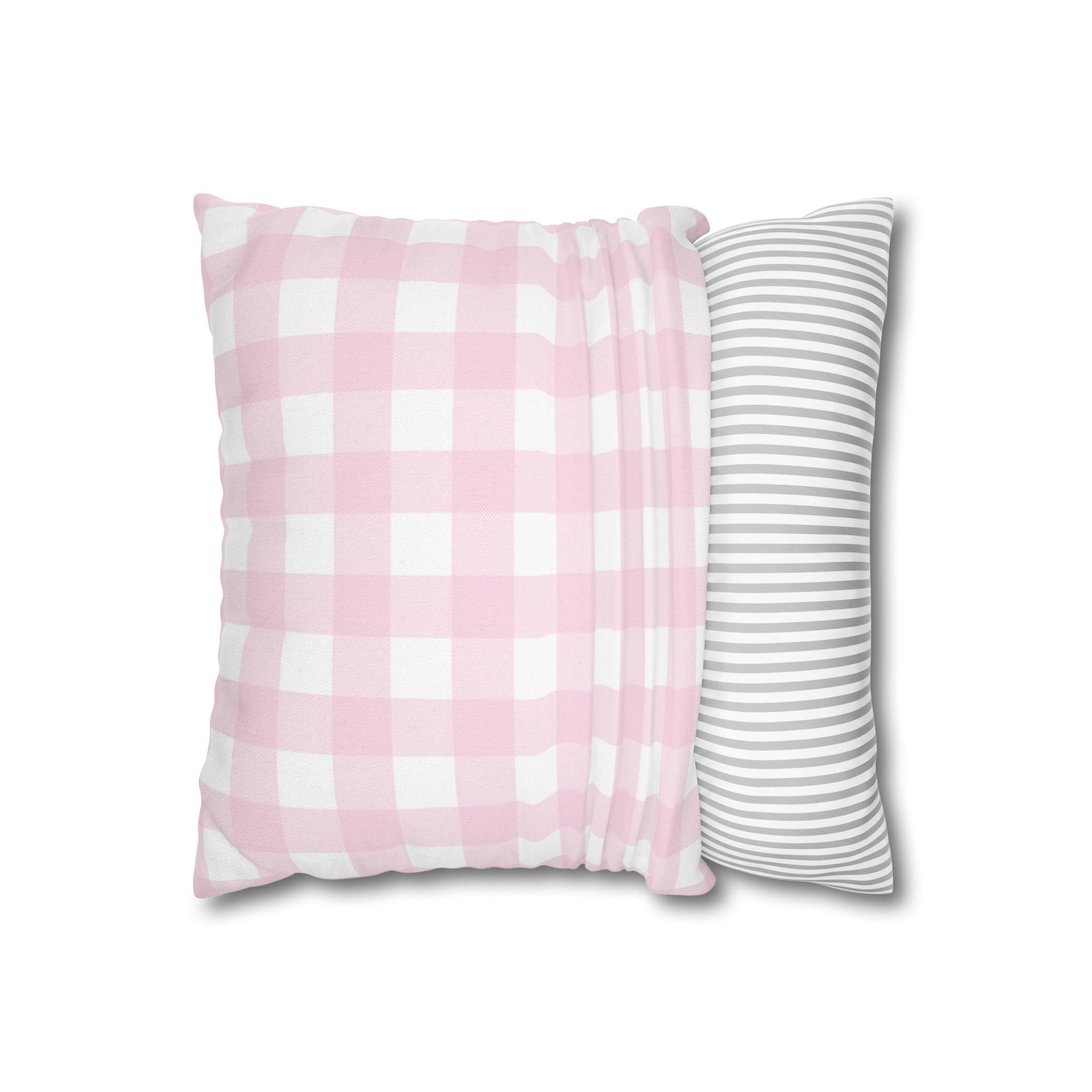 Pink and White Gingham Throw Pillow, Artsulli - Art is Long, Life is Short, Home Decor, , , , , , , 