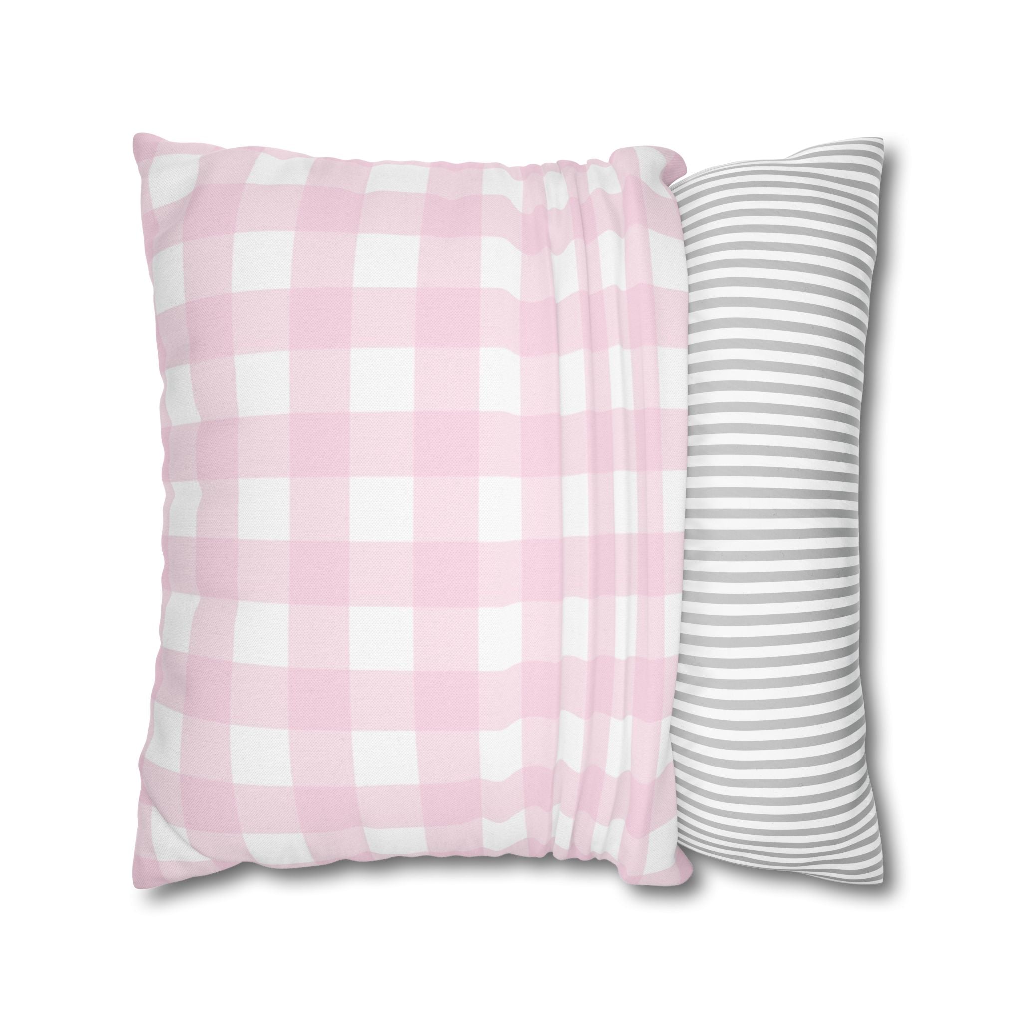 Pink and White Gingham Throw Pillow, Artsulli - Art is Long, Life is Short, Home Decor, , , , , , , 