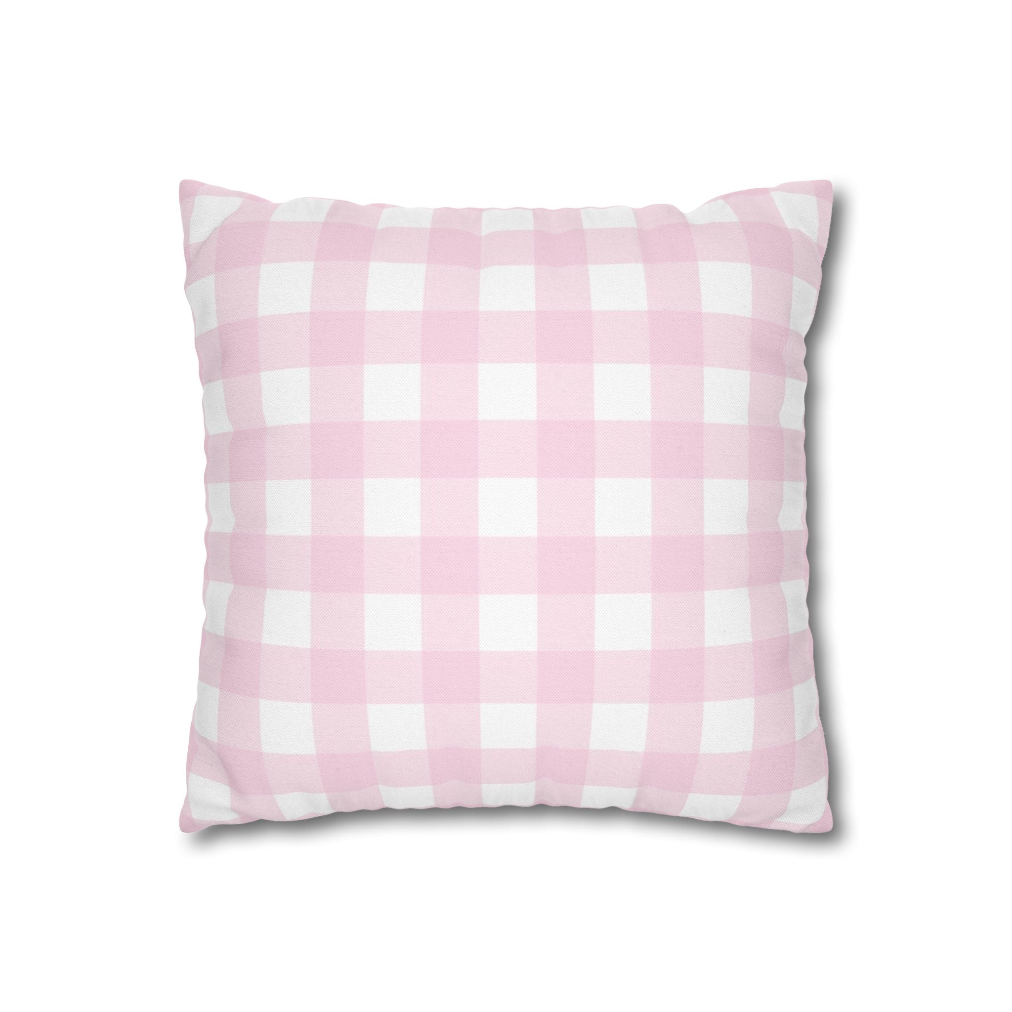 Pink and White Gingham Throw Pillow, Artsulli - Art is Long, Life is Short, Home Decor, , , , , , , 