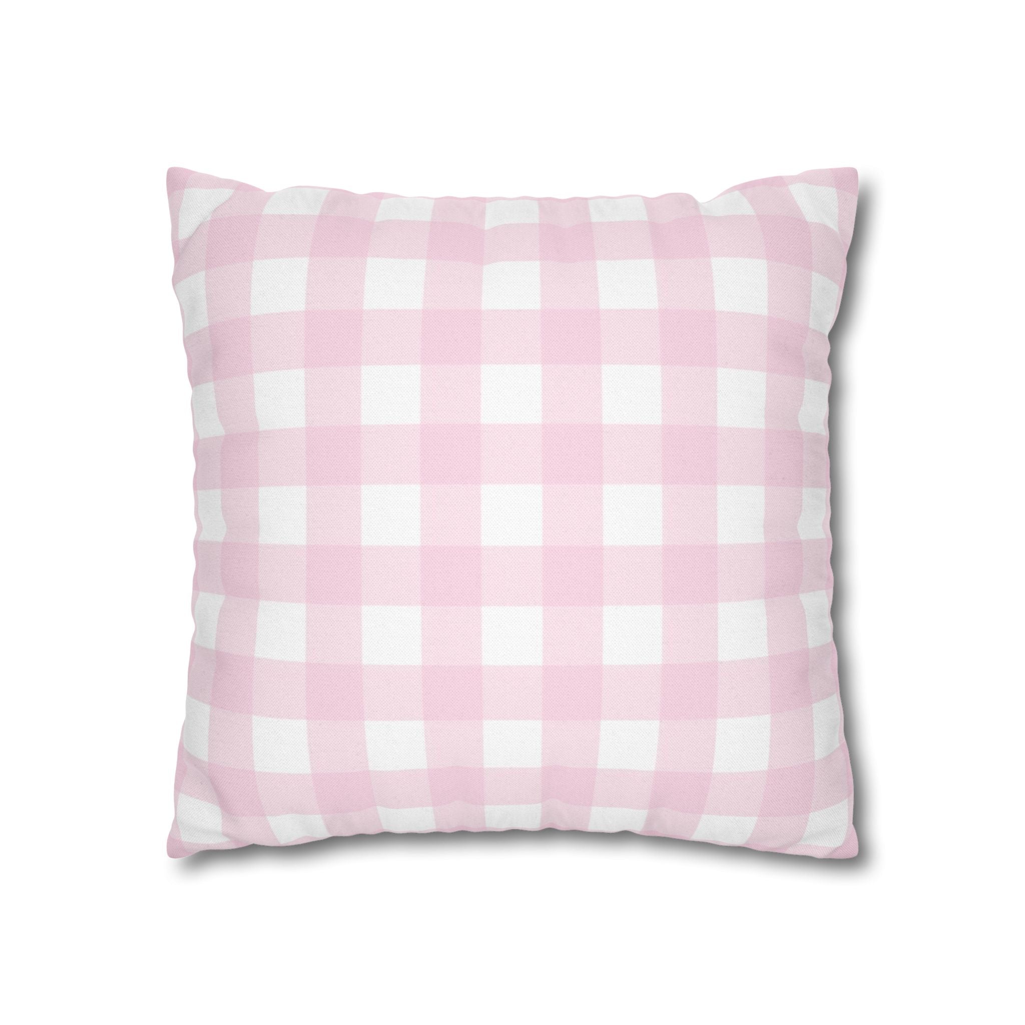 Pink and White Gingham Throw Pillow, Artsulli - Art is Long, Life is Short, Home Decor, , , , , , , 