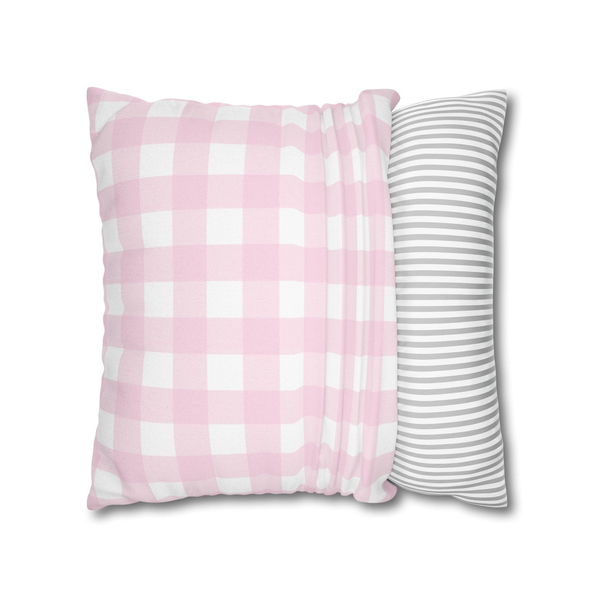 Pink and White Gingham Throw Pillow, Artsulli - Art is Long, Life is Short, Home Decor, , , , , , , 