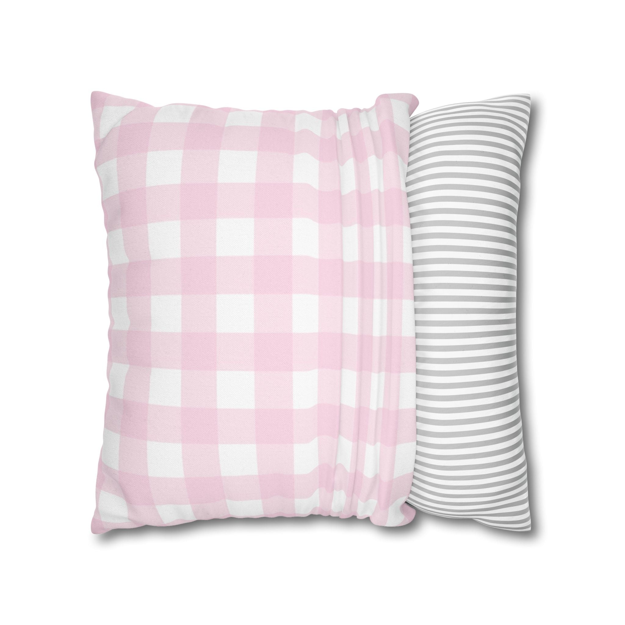 Pink and White Gingham Throw Pillow, Artsulli - Art is Long, Life is Short, Home Decor, , , , , , , 