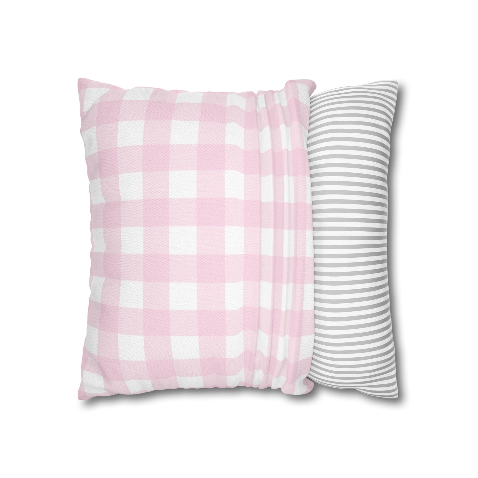 Pink and White Gingham Throw Pillow, Artsulli - Art is Long, Life is Short, Home Decor, , , , , , , 