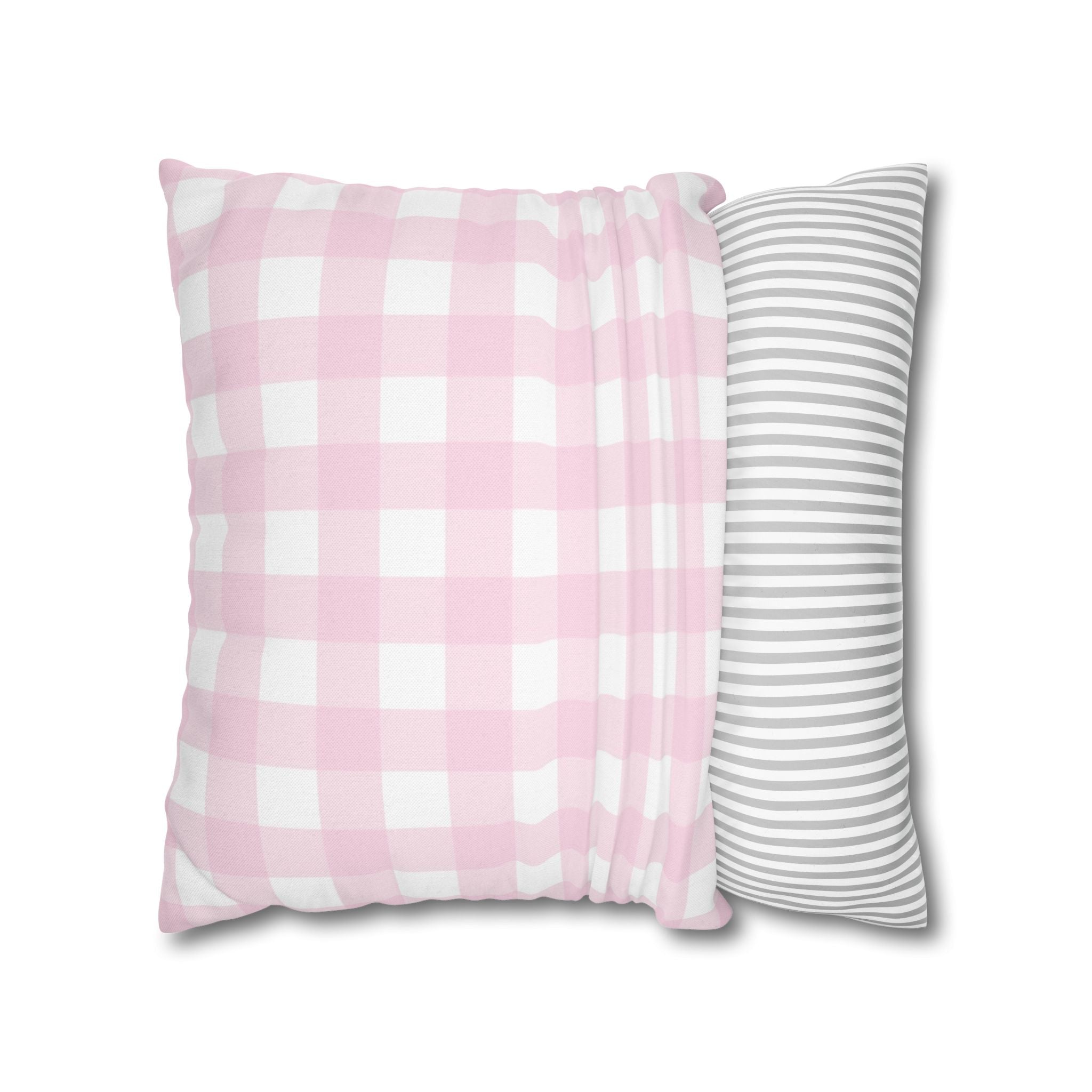 Pink and White Gingham Throw Pillow, Artsulli - Art is Long, Life is Short, Home Decor, , , , , , , 