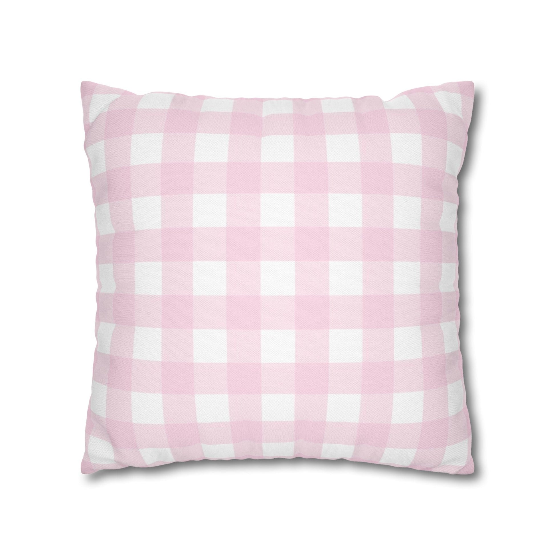 Pink and White Gingham Throw Pillow, Artsulli - Art is Long, Life is Short, Home Decor, , , , , , , 