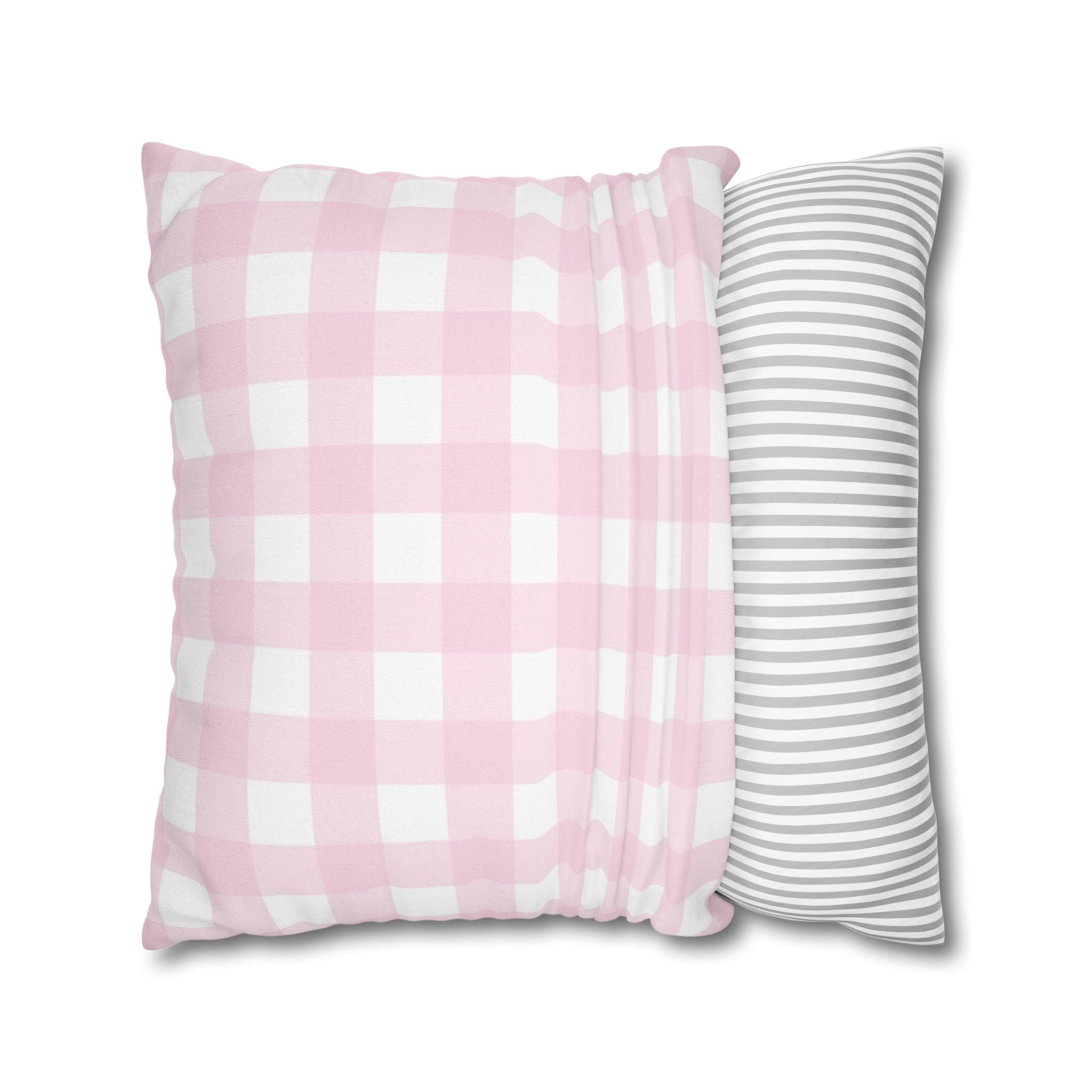 Pink and White Gingham Throw Pillow, Artsulli - Art is Long, Life is Short, Home Decor, , , , , , , 