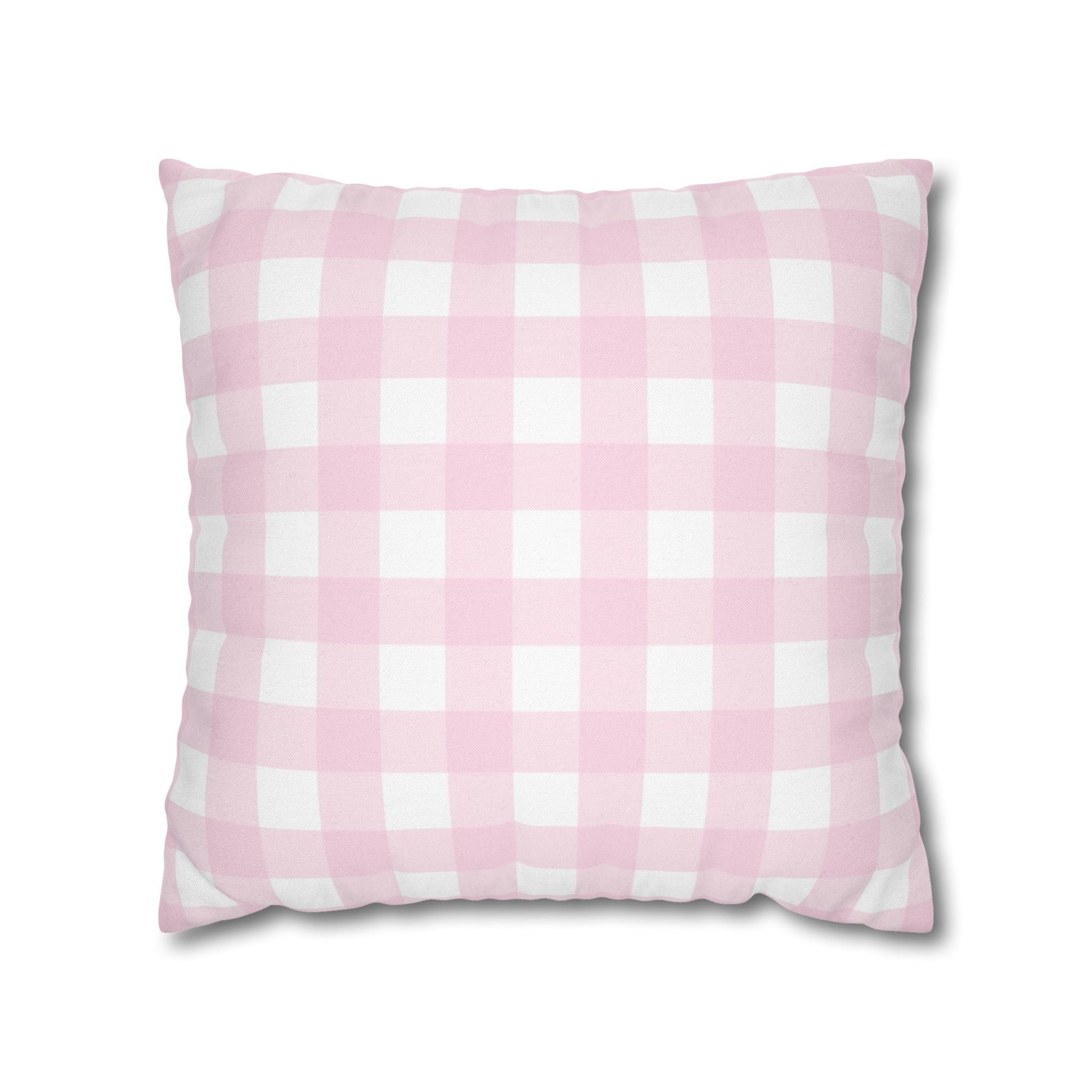 Pink and White Gingham Throw Pillow, Artsulli - Art is Long, Life is Short, Home Decor, Size, 18" × 18", , , , , 30469192791255628824