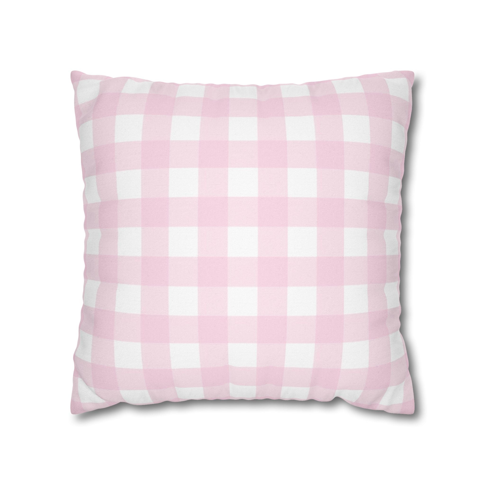 Pink and White Gingham Throw Pillow, Artsulli - Art is Long, Life is Short, Home Decor, Size, 18" × 18", , , , , 30469192791255628824