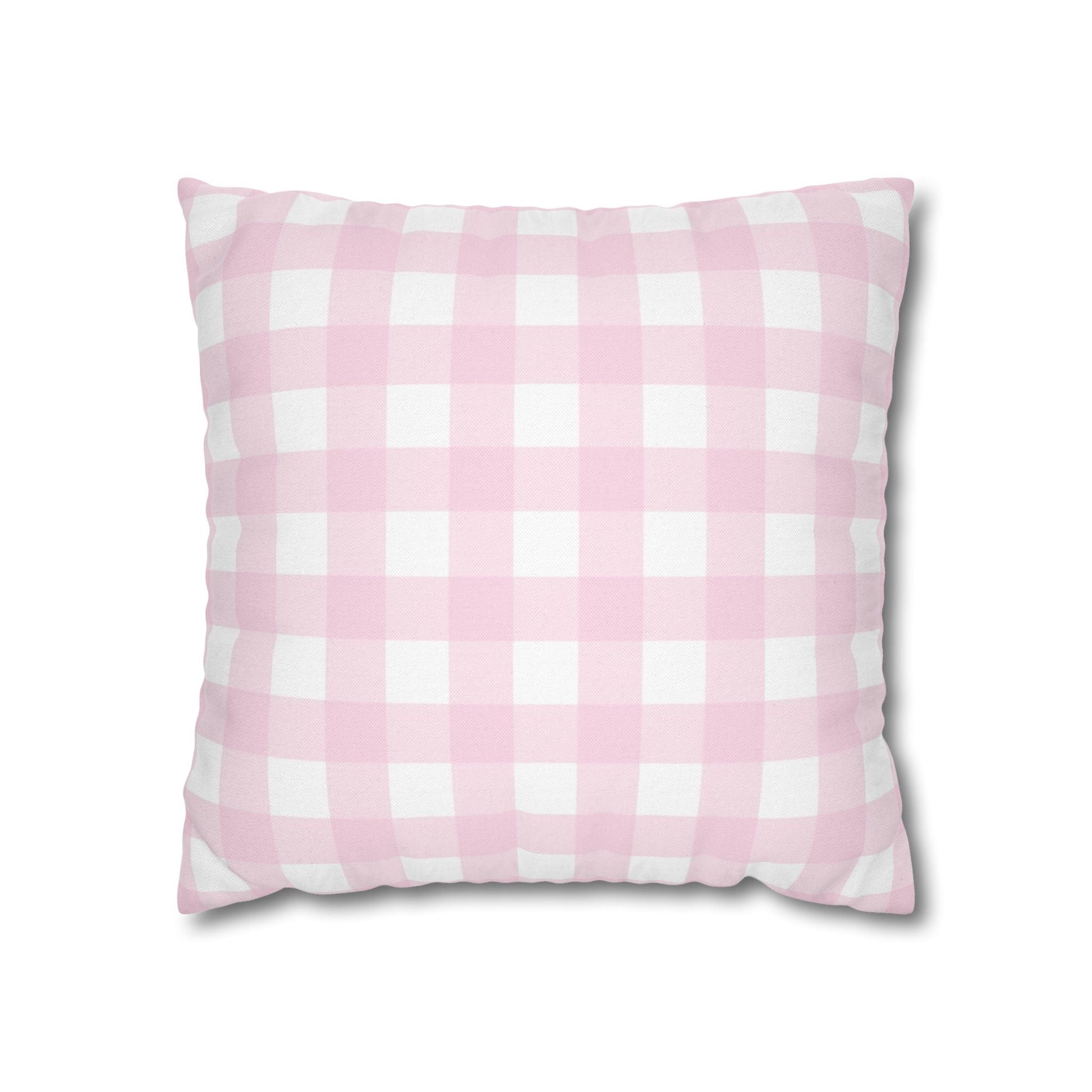 Pink and White Gingham Throw Pillow, Artsulli - Art is Long, Life is Short, Home Decor, Size, 16" × 16", , , , , 19797303179701909658
