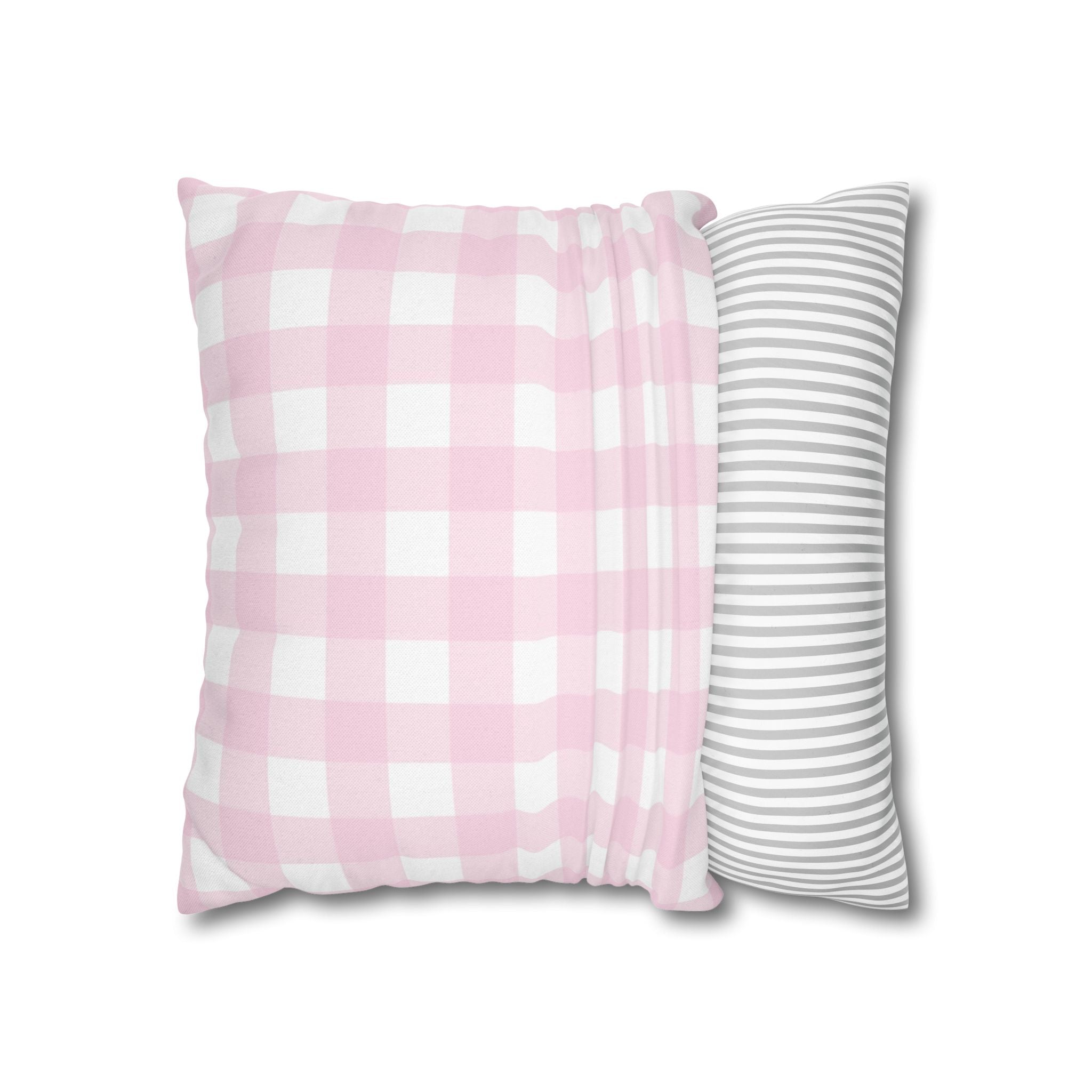 Pink and White Gingham Throw Pillow, Artsulli - Art is Long, Life is Short, Home Decor, , , , , , , 