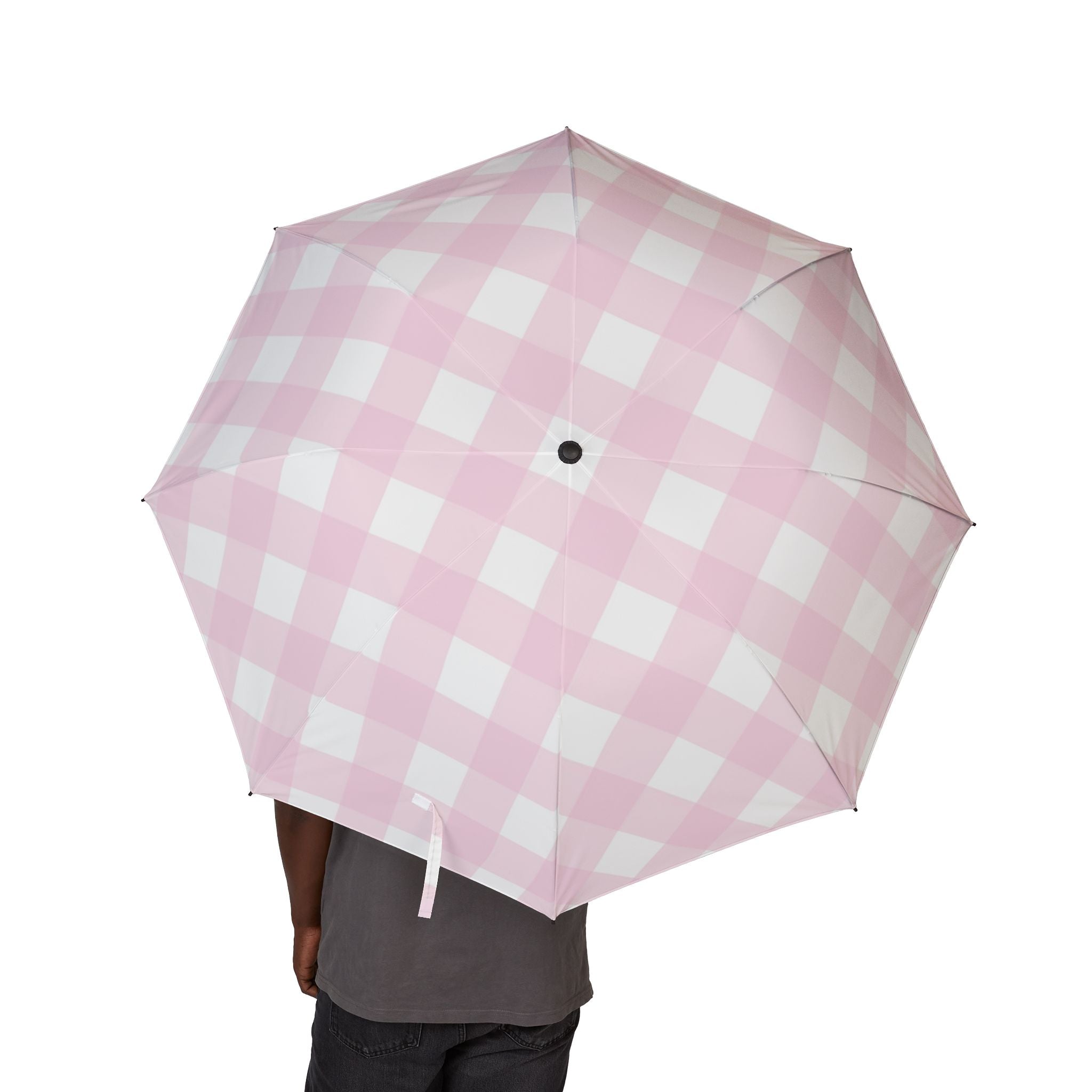 JAKKOUTTHEBXX Pink and White Gingham Umbrella 2025